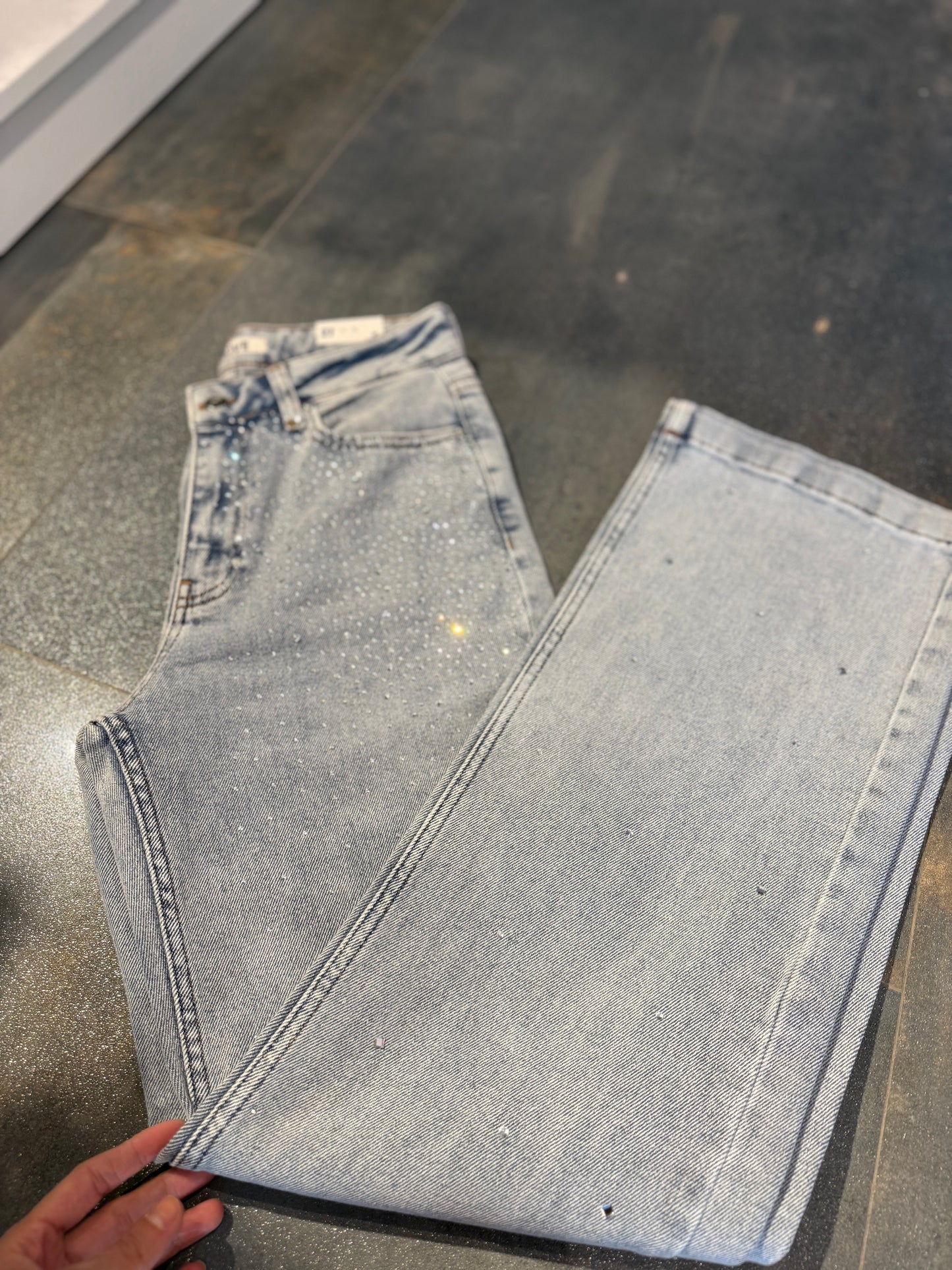 Xlove Boru Paça Taşlı New Jean