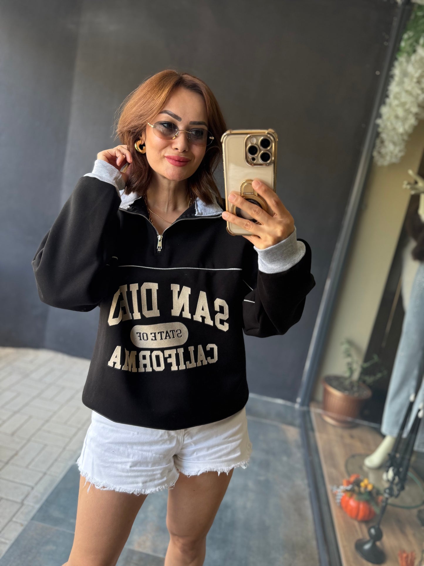 Muvy San Diego Siyah Sweatshirt