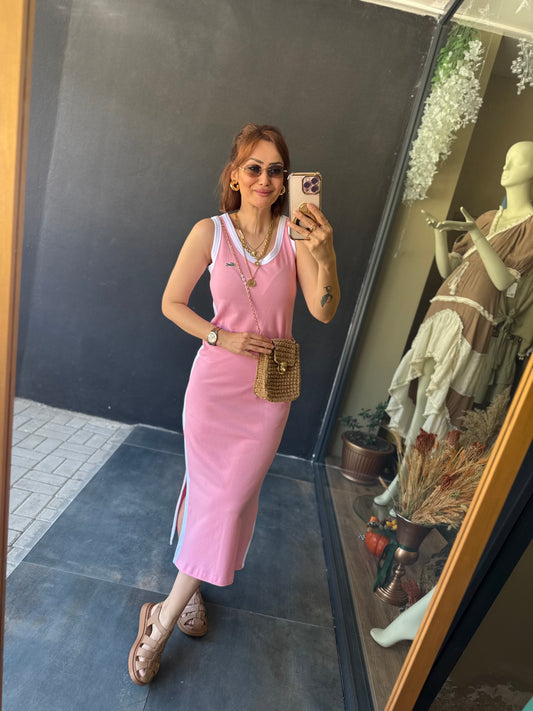 Shazam File Kumaş Pudra Elbise