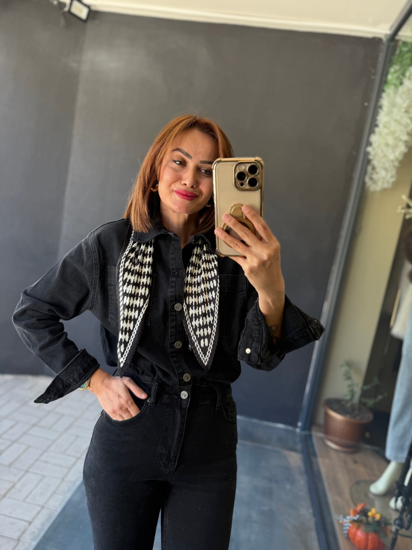 Xlove Siyah Toparlayıcı Jean Tulum