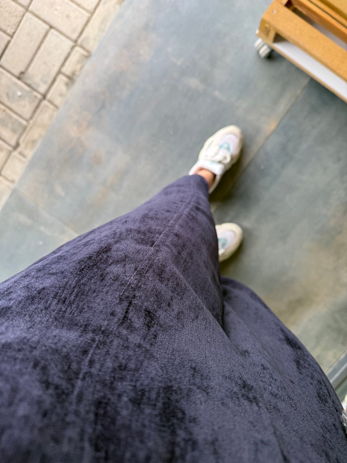 Sory Lacivert Kadife Pantolon