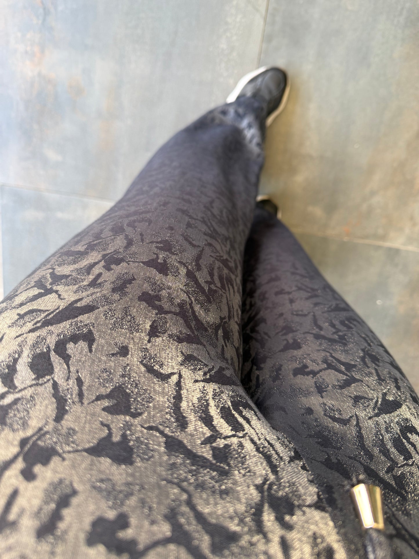 Sagomi Gri Desenli Takım