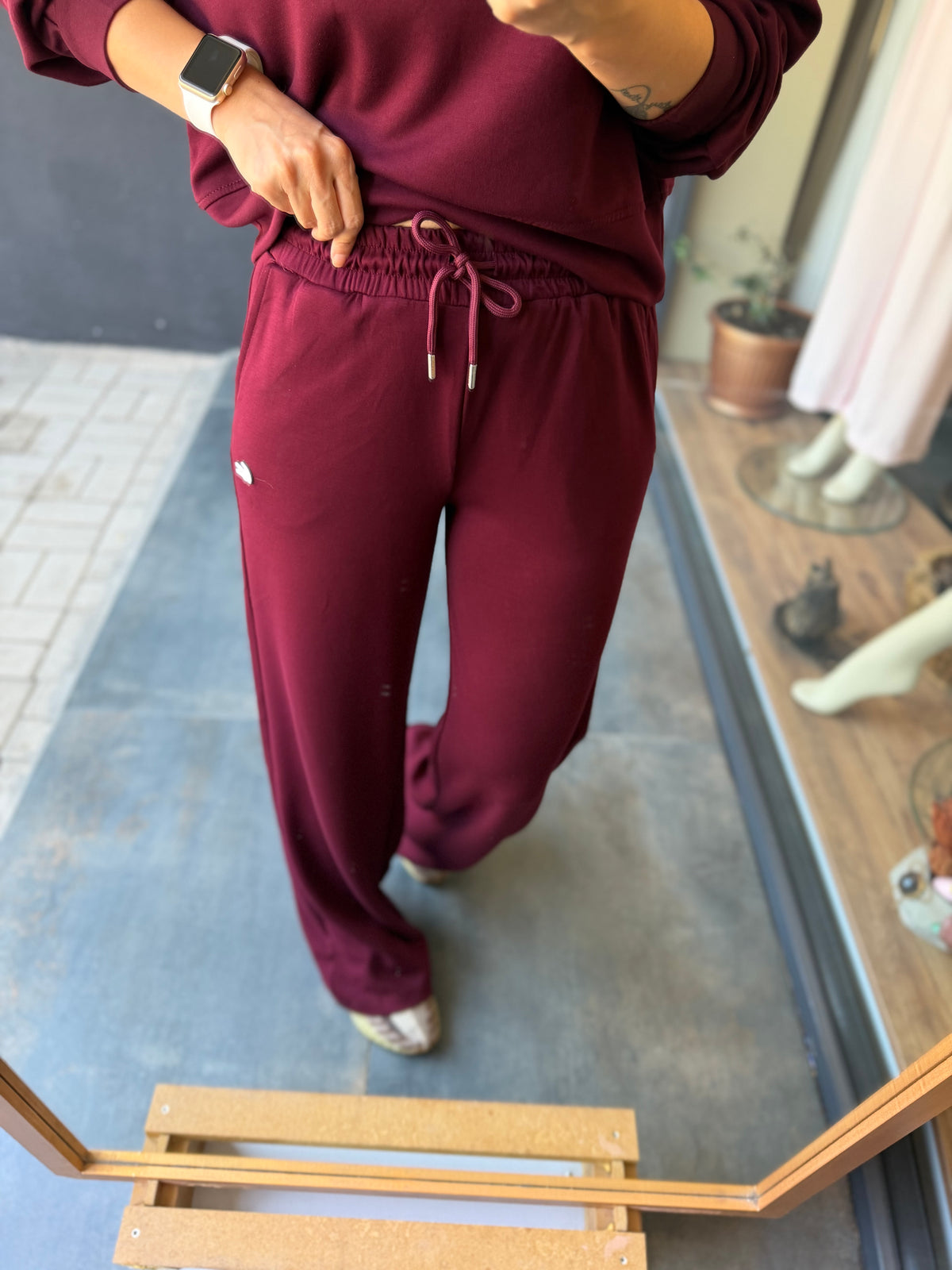 Veyora Bordo Modal Eşofman Takımı