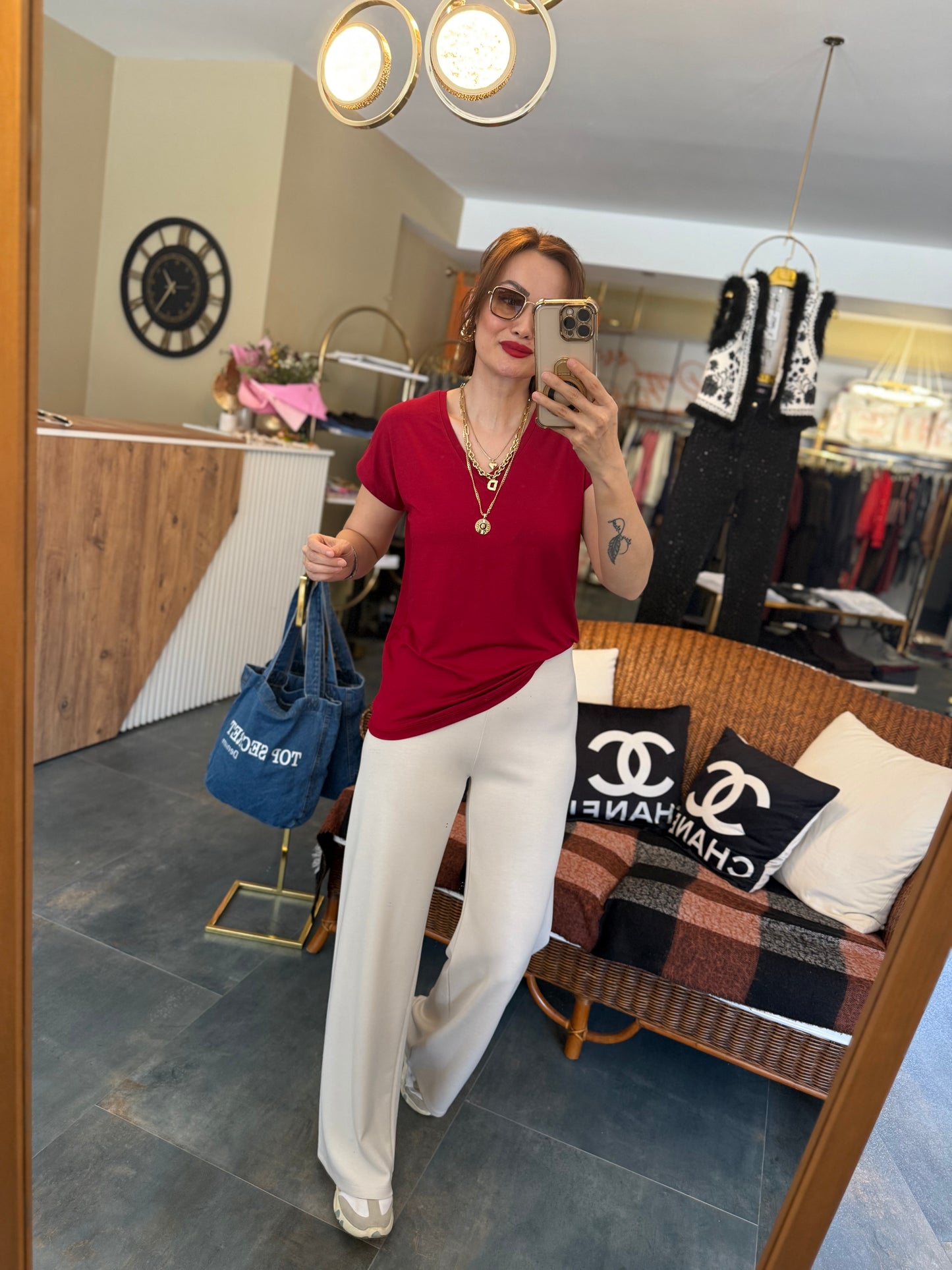 The Secret Kırmızı Basic T-Shirt