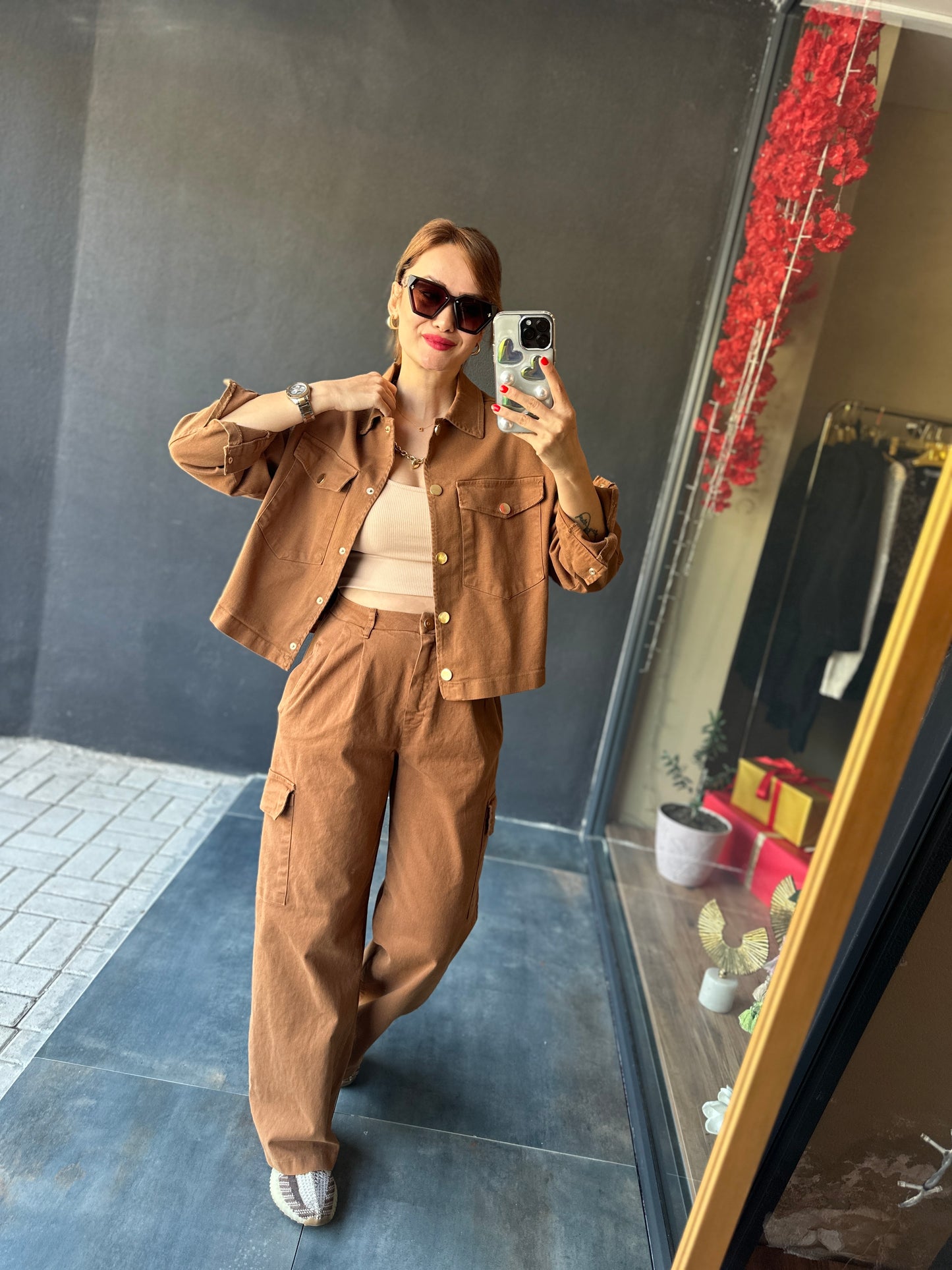 Baisu Camel Jean Ceket
