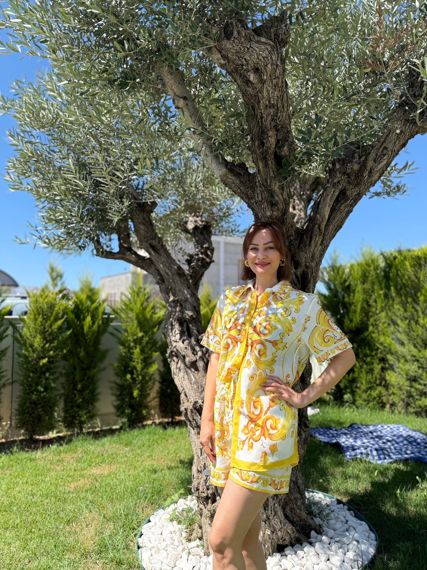 Dolce Sarı Şort Takım