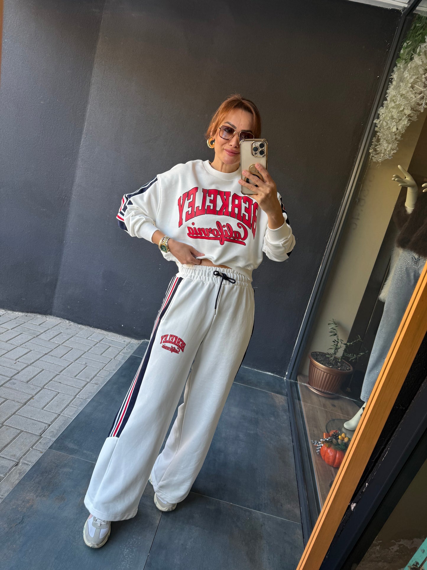 Minty Beyaz Palazzo Eşofman Takımı