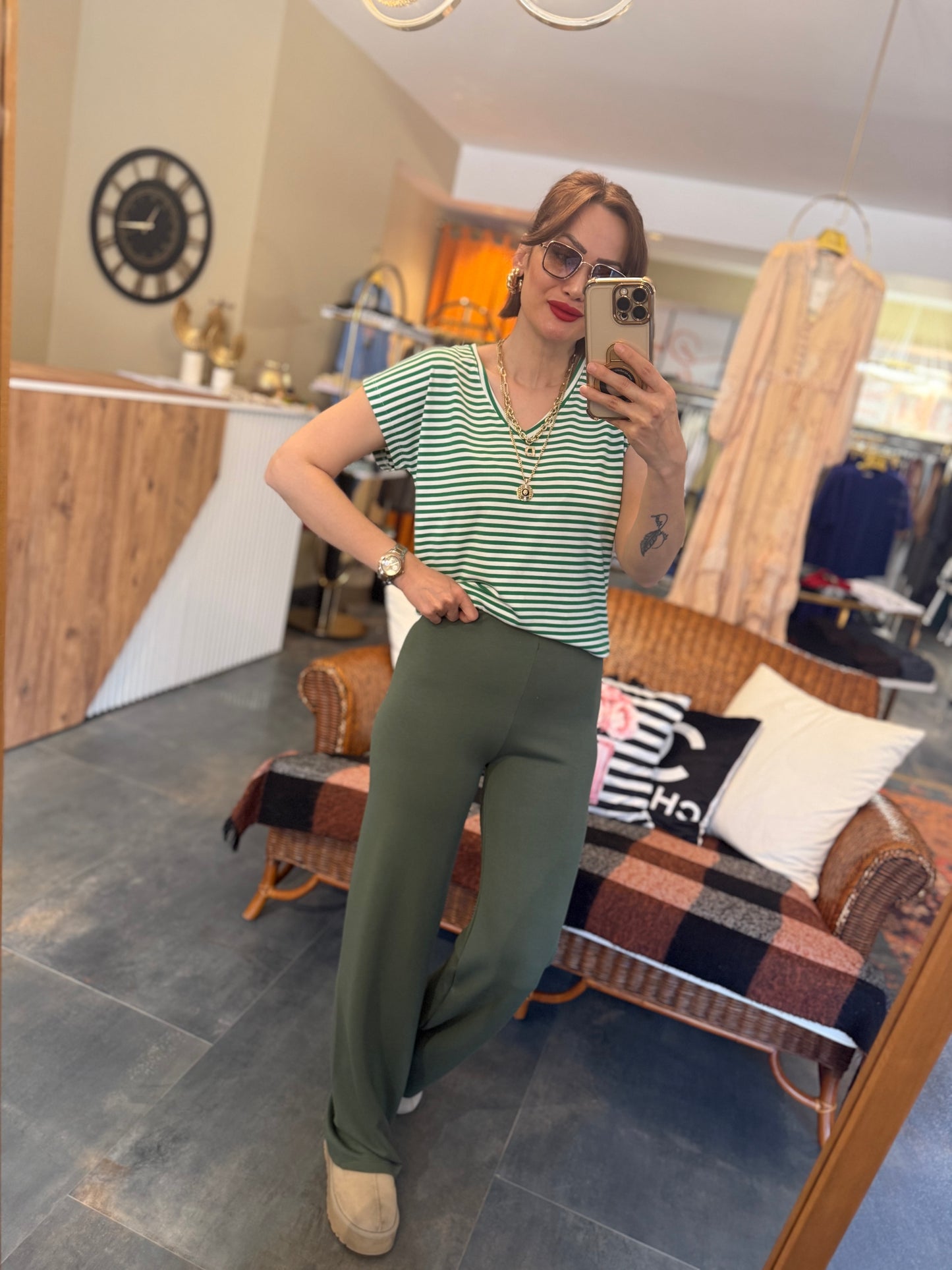 The Secret Yeşil Modal Pantolon