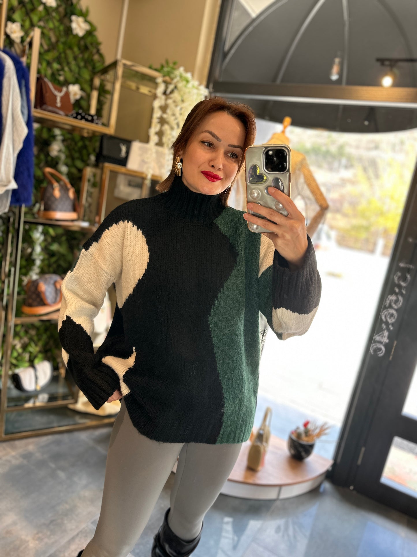 Colmar Yeşil Kaşmir Kazak