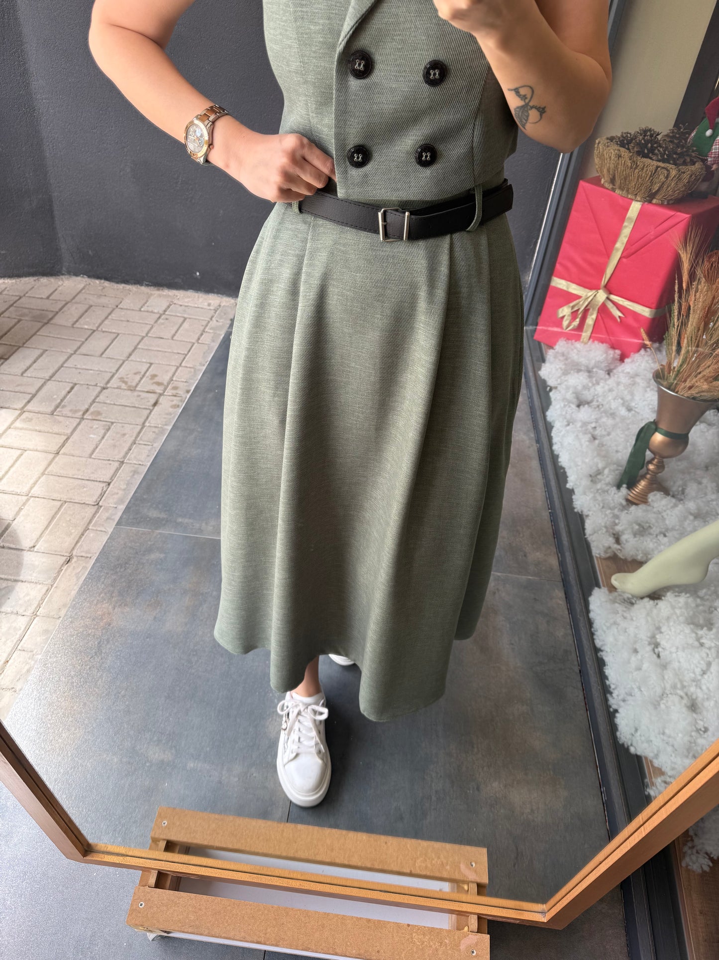 Ritane Yeşil Etek & Yelek Takım