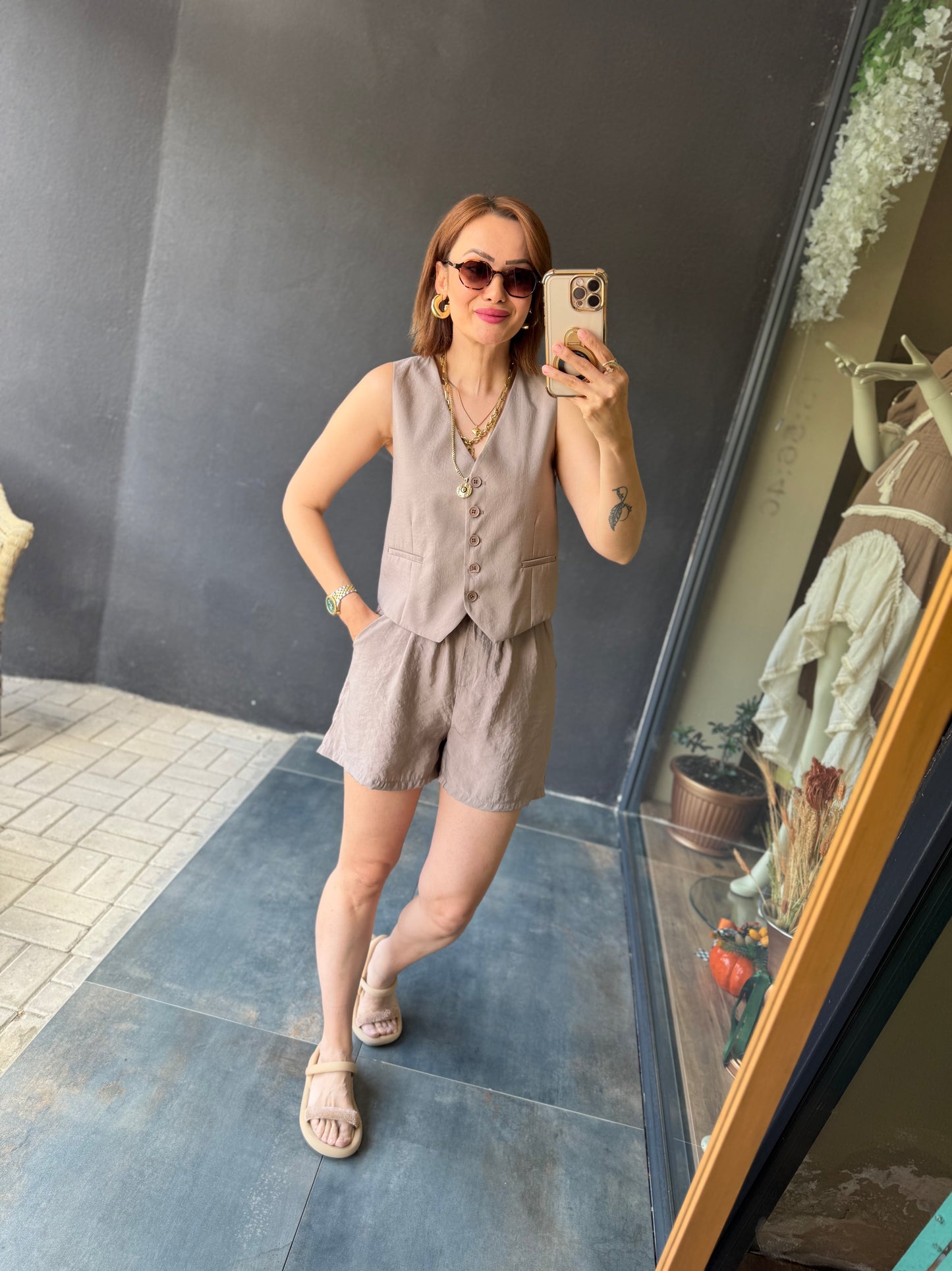 Rey Vizon Yelek & Şort Takım