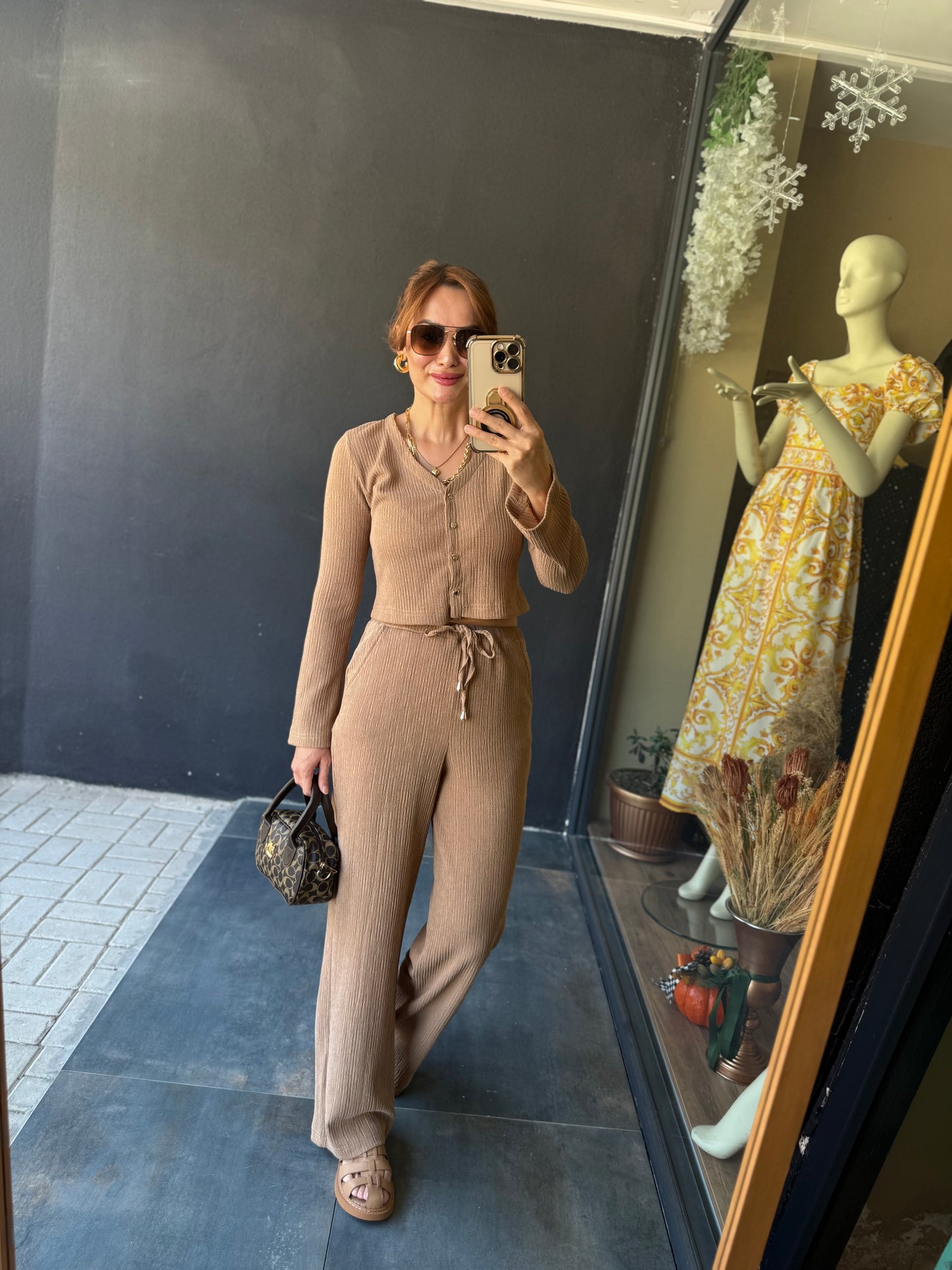 Gynamic Elit Örme Bej Takım