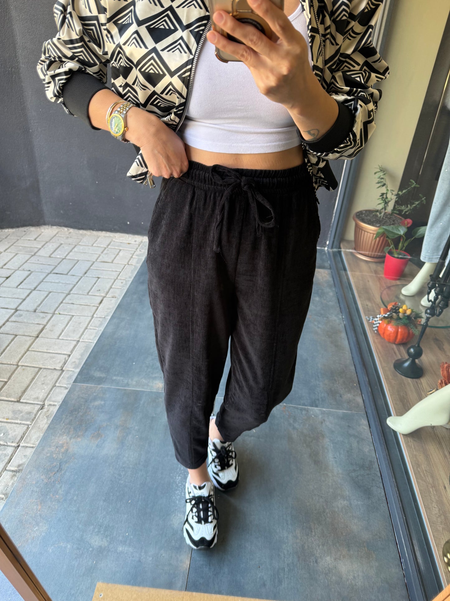 Sory Siyah Kadife Pantolon