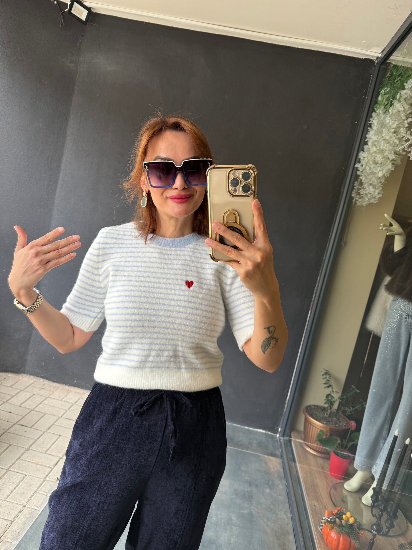 Harce Mavi Yumoş Triko