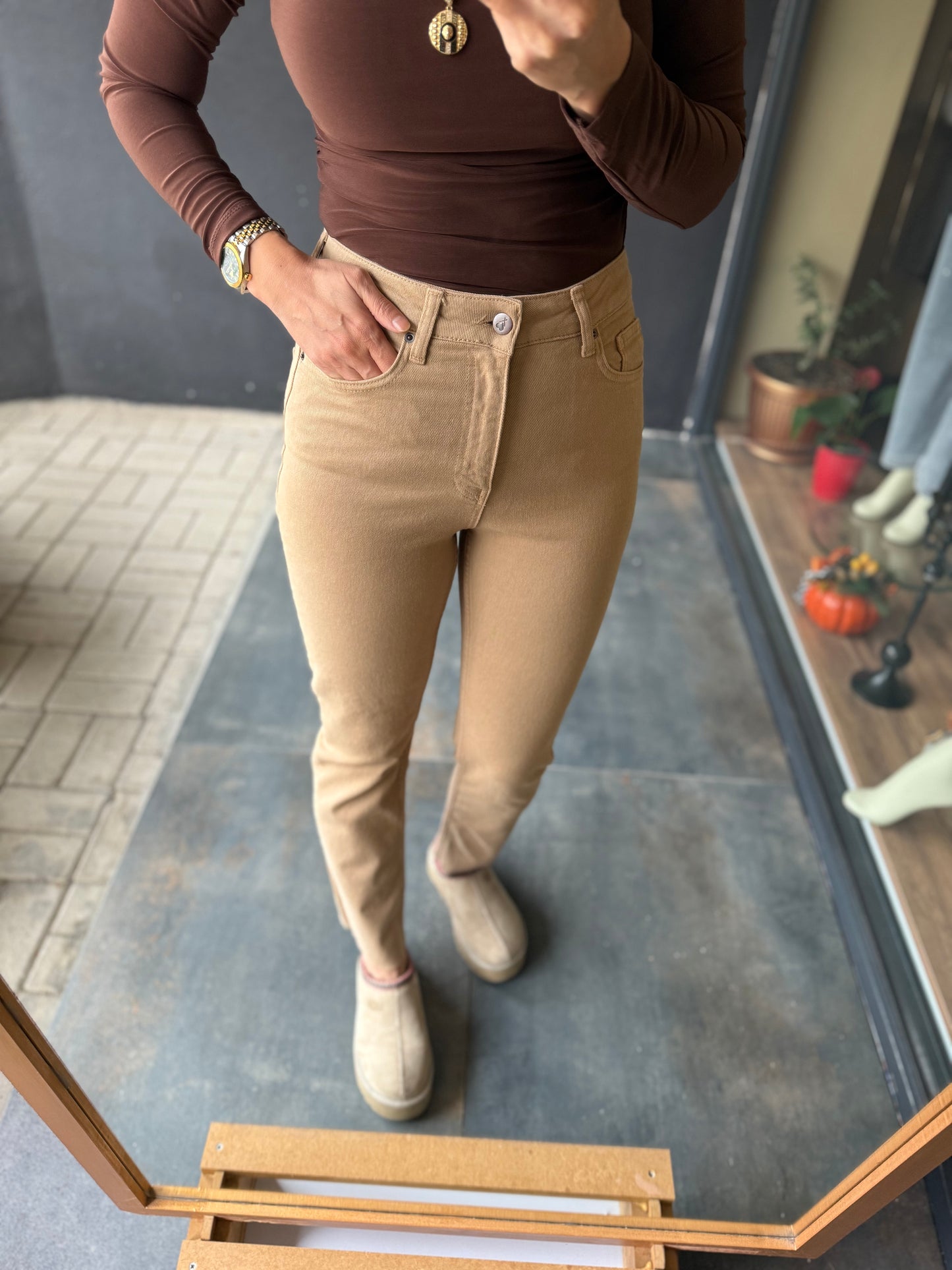 Xlove Bej Toparlayıcı Jean