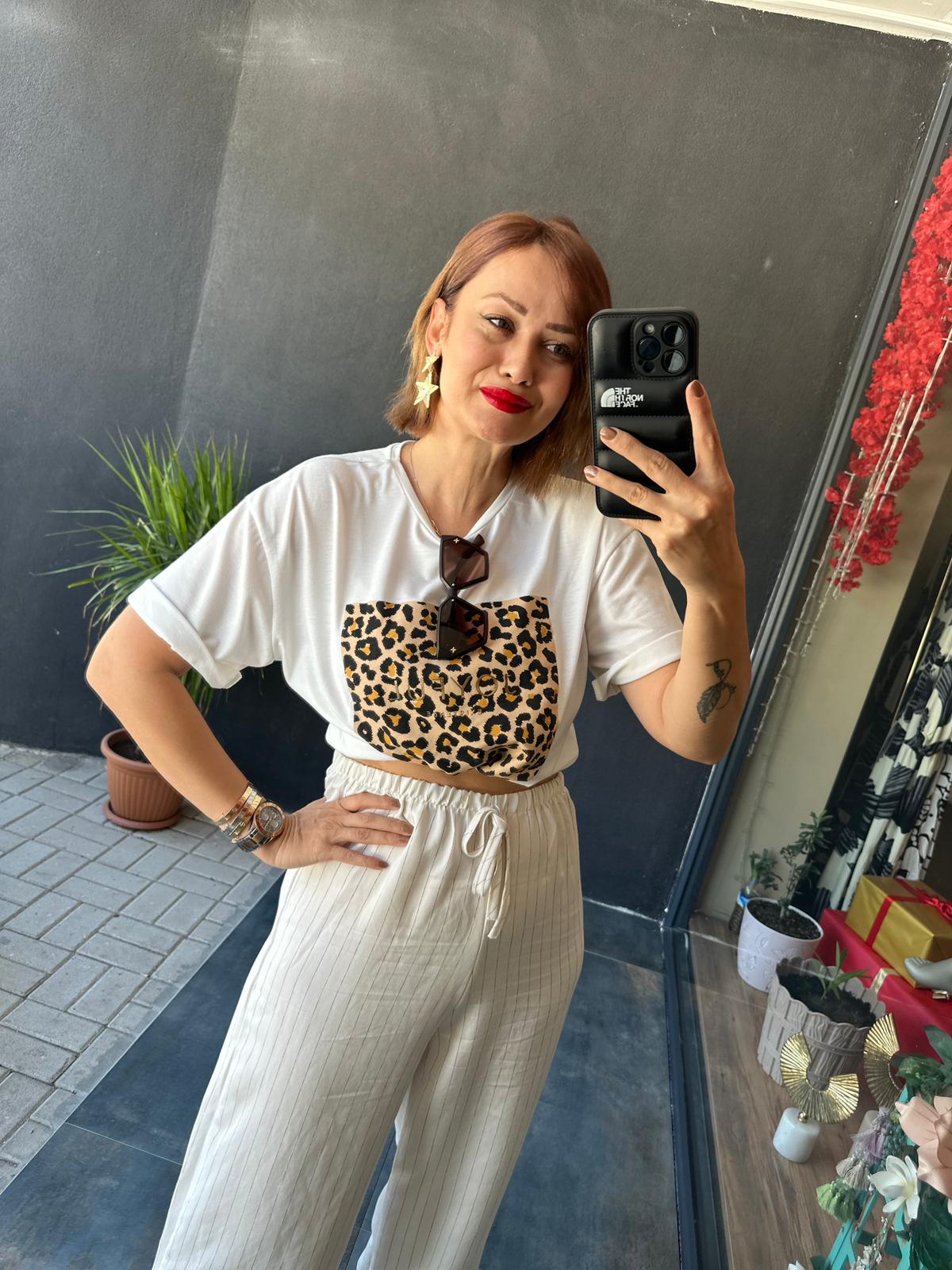 Mzr Marin Çizgili Palazzo pantolon