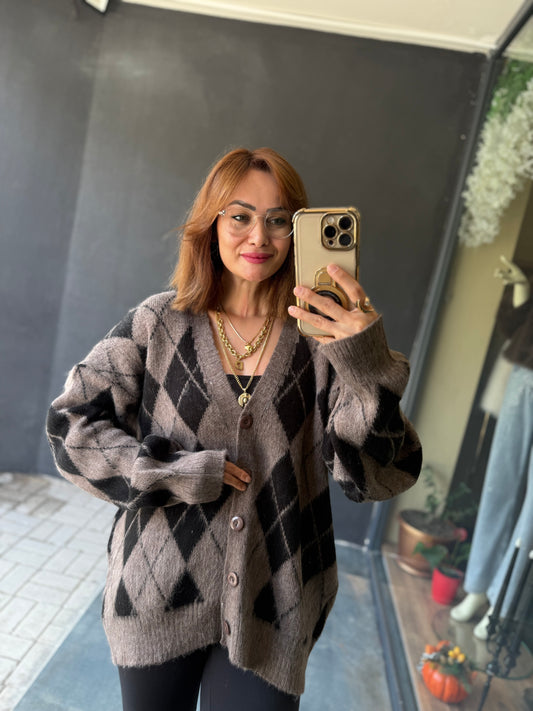 Ruzy Kahve Kaşmir Hırka