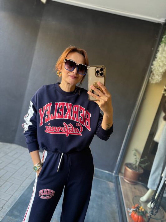 Minty Lacivert Palazzo Eşofman Takımı