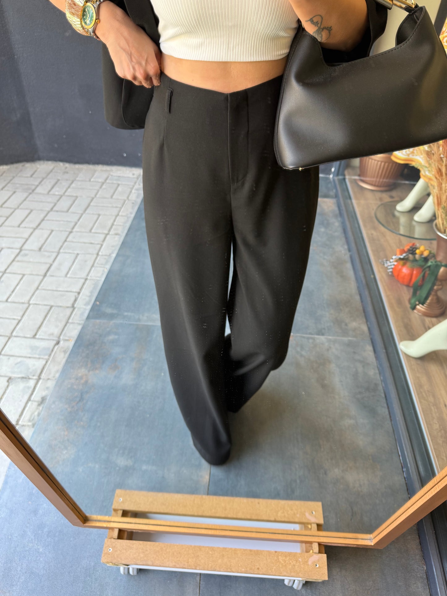 Belt Siyah Ceket & Pantolon Takım