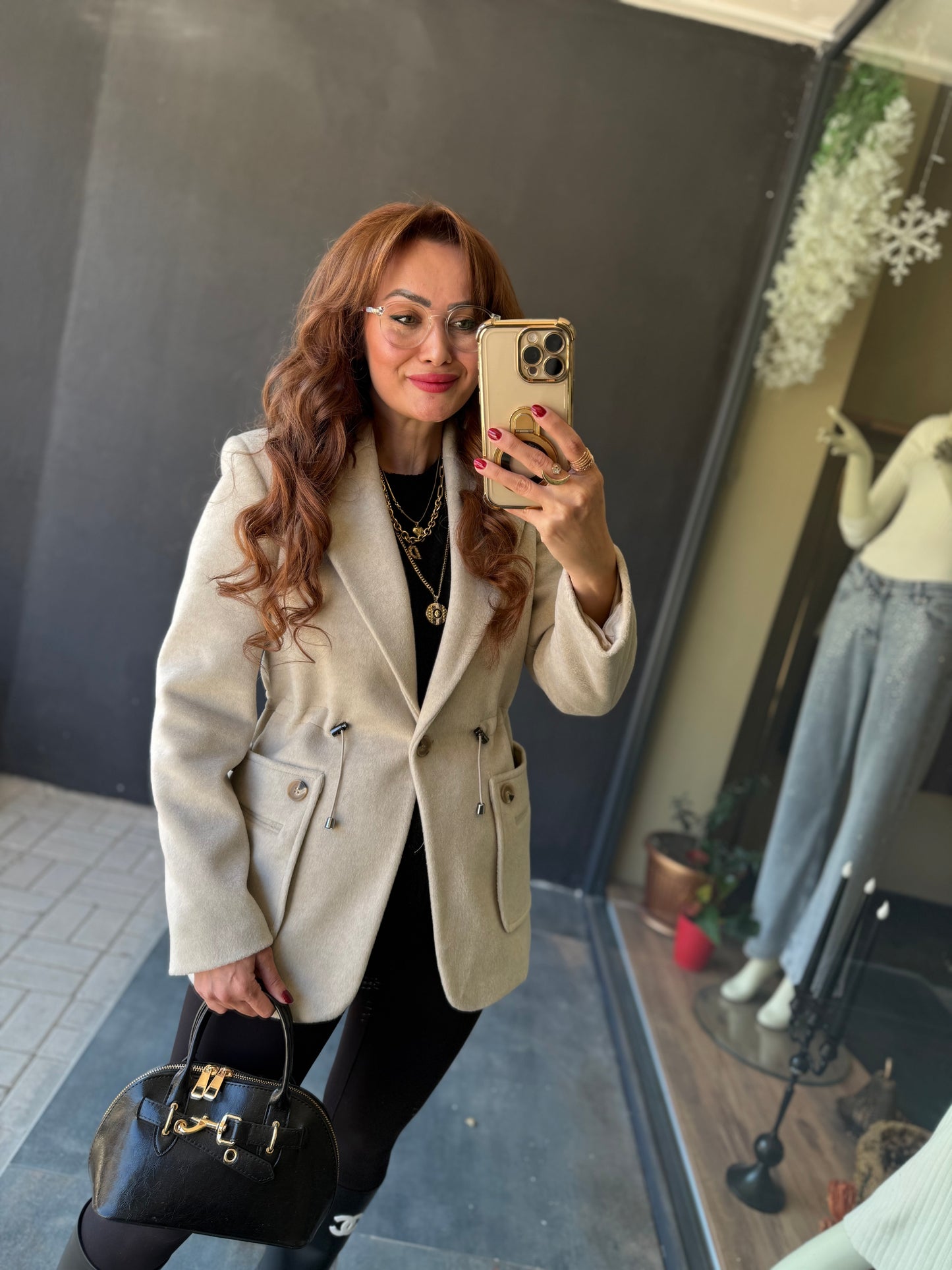 Candy Bej Kaşmir Ceket