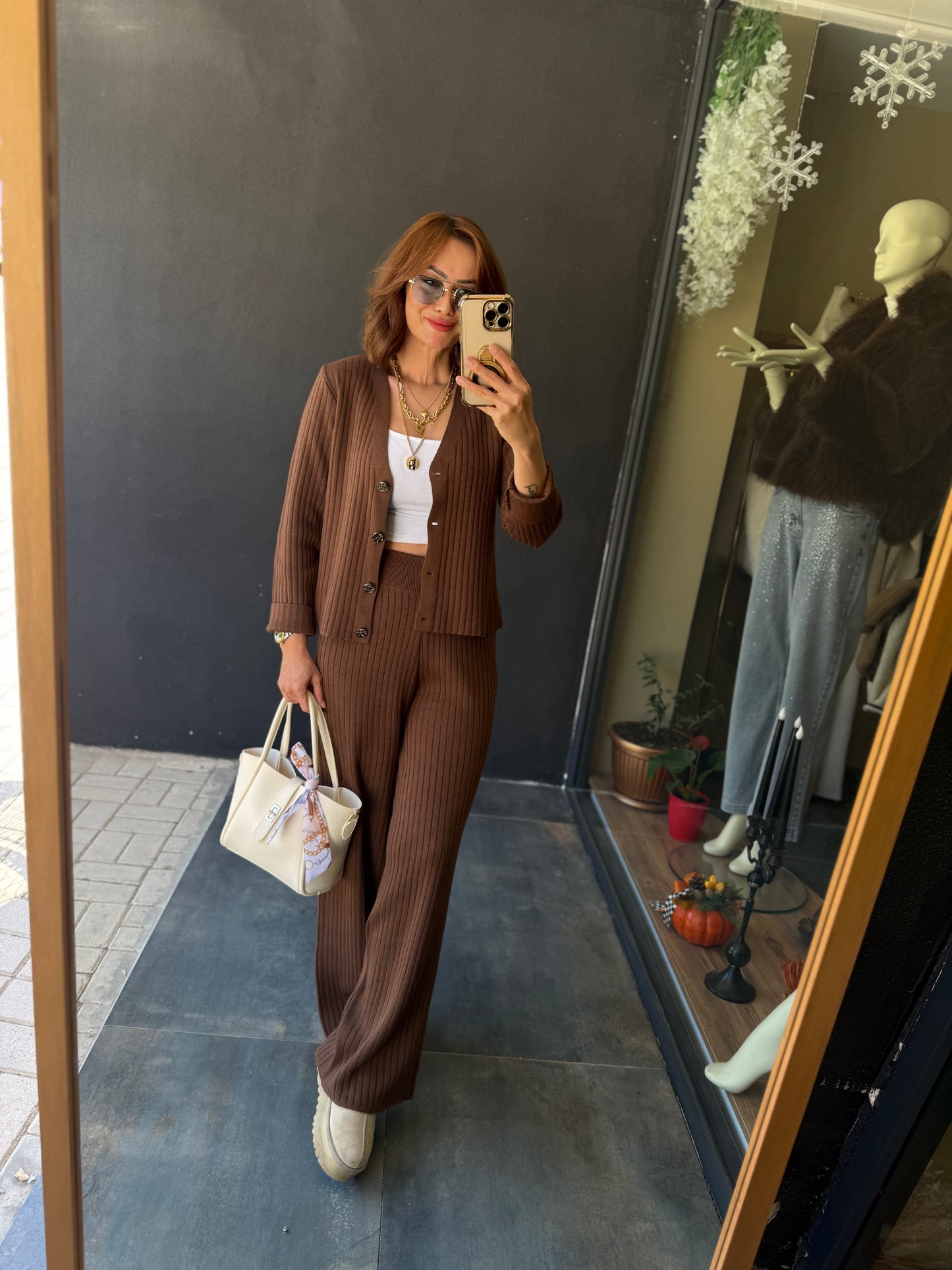 Monster Kahve Triko Takım