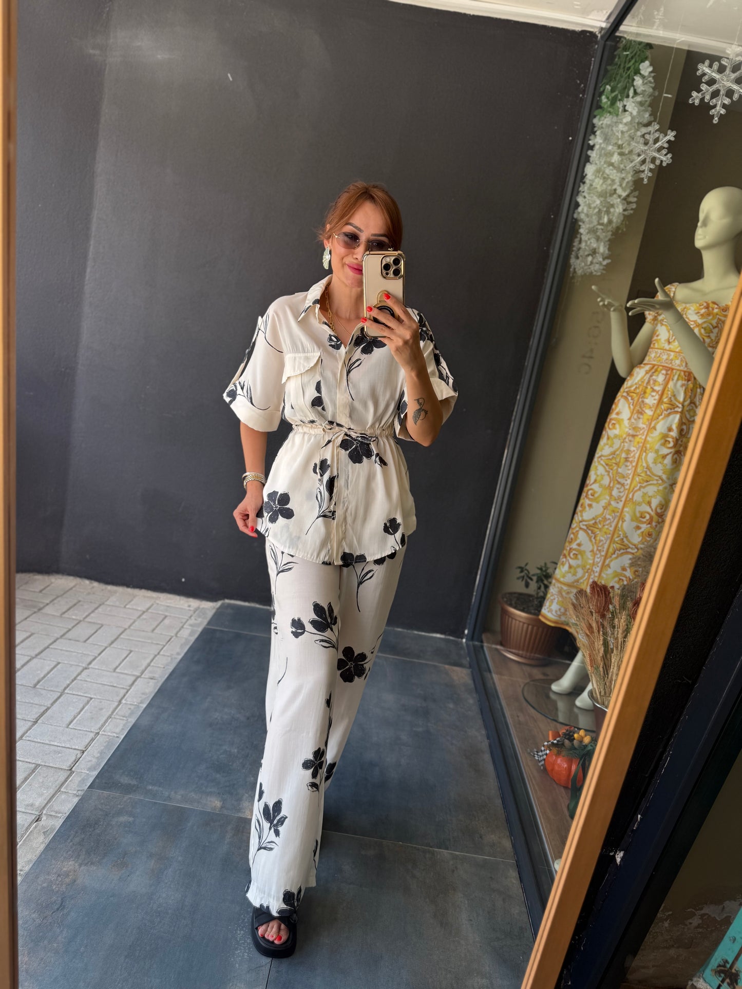 Ateks Pamuklu Gömlek & Pantolon Takım