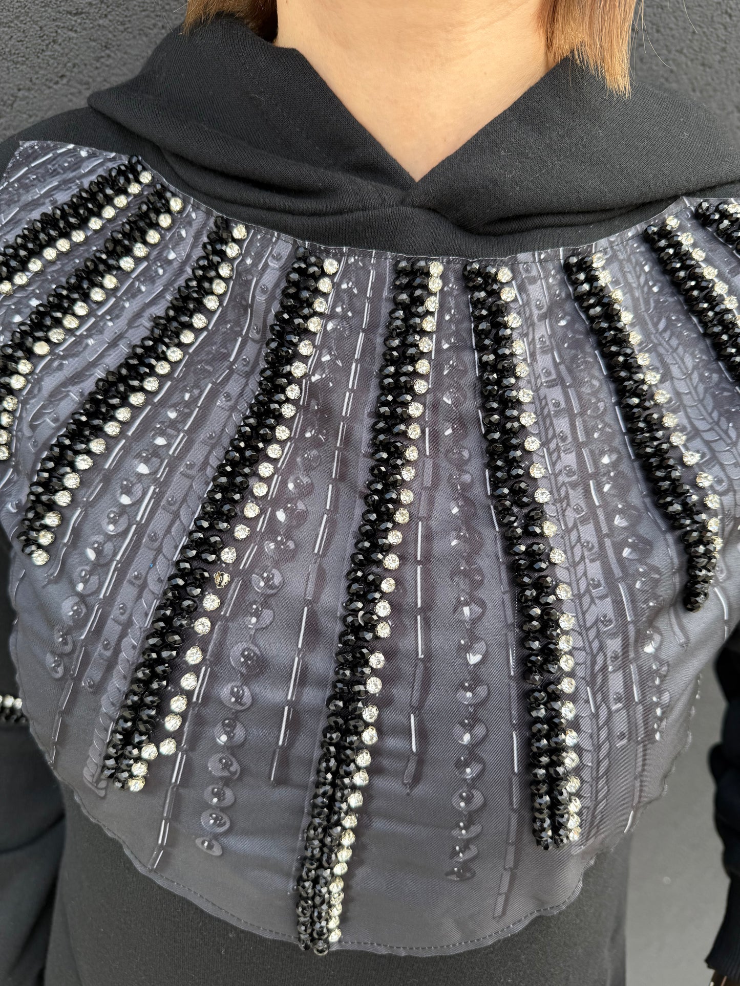 Dq Mane Siyah Taş Dety Elbise