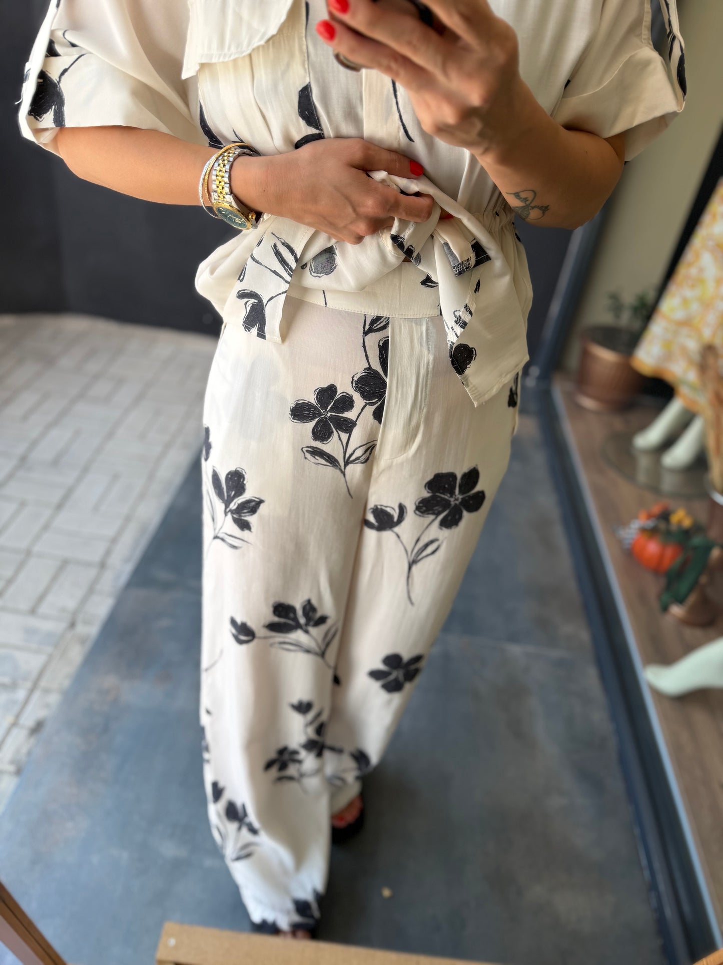 Ateks Pamuklu Gömlek & Pantolon Takım