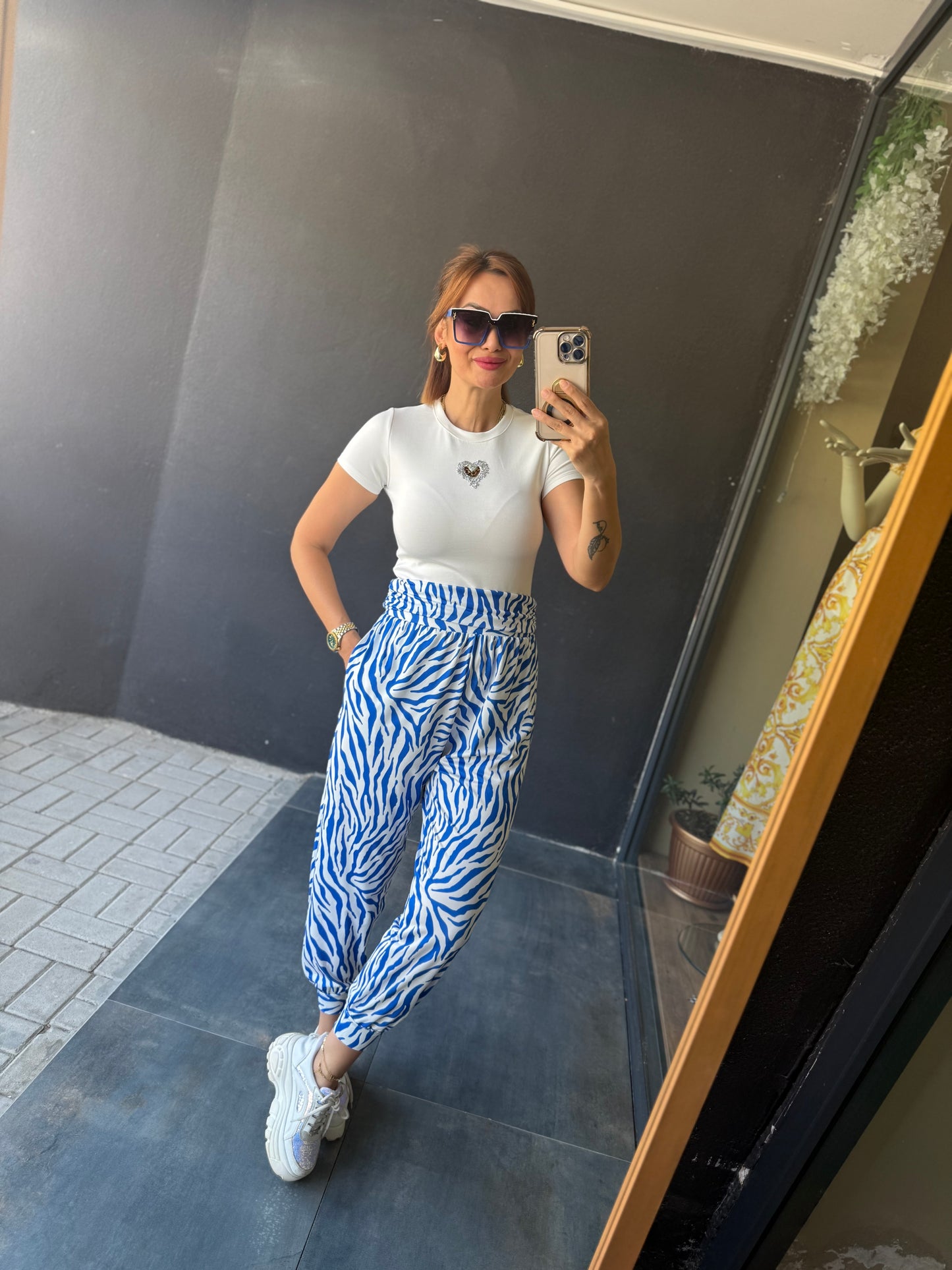 Merry Mavi Şalvar Takım