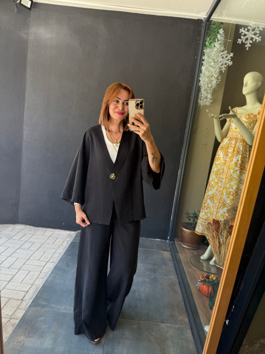 Ozyi Siyah Tensel Takım