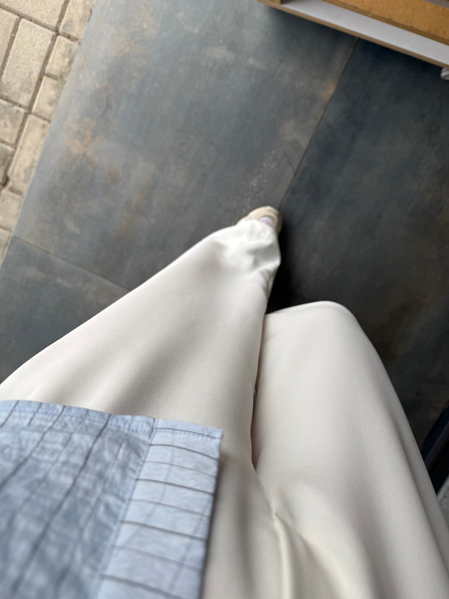 Rain Beyaz Palazzo Pantolon