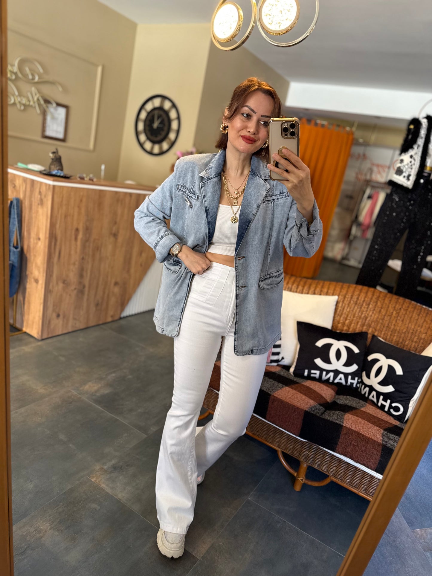 Xlove Beyaz İspanyol Jean