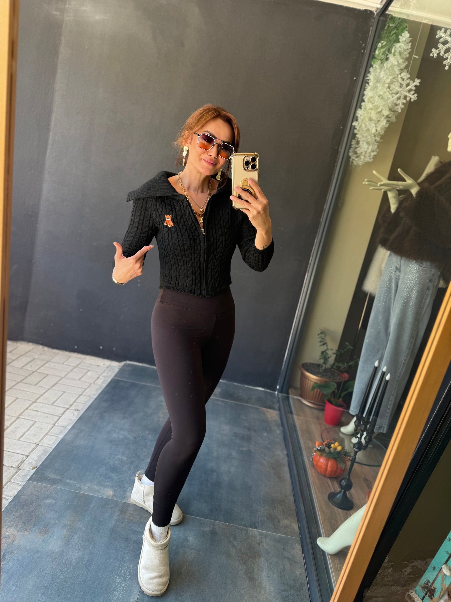 İkonic Siyah Teddy Hırka