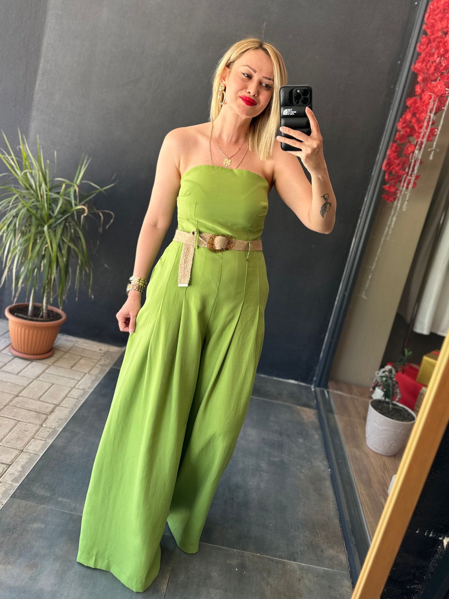 Arjantin Fıstık Keten Tulum