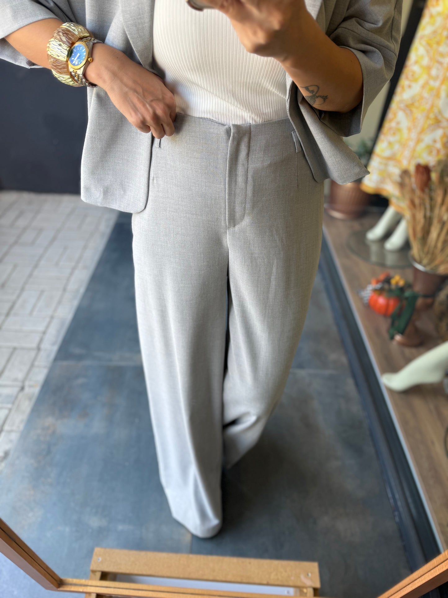 Belt Gri Ceket & Pantolon Takım