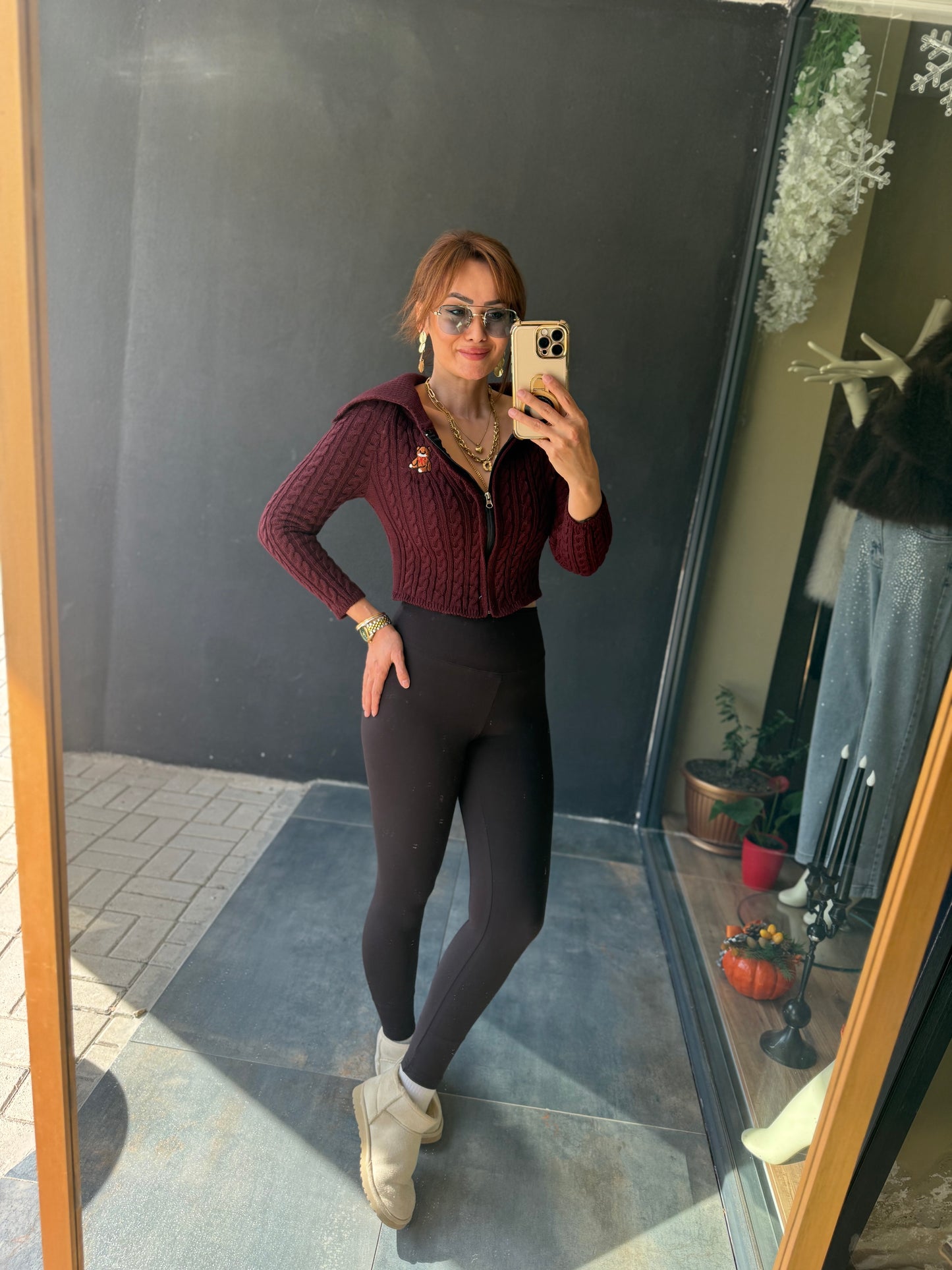 İkonic Bordo Teddy Hırka