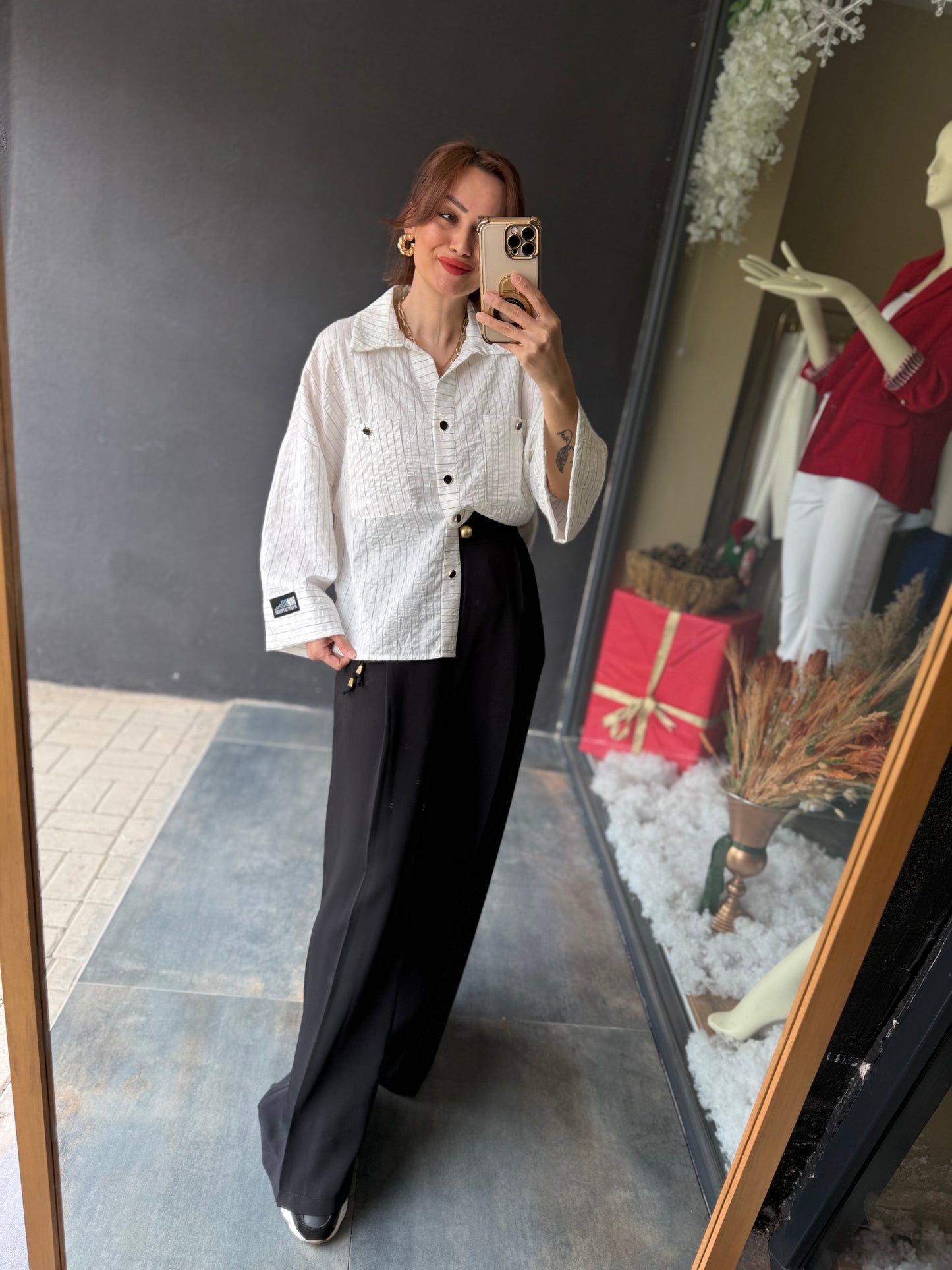 Rain Siyah Palazzo Pantolon