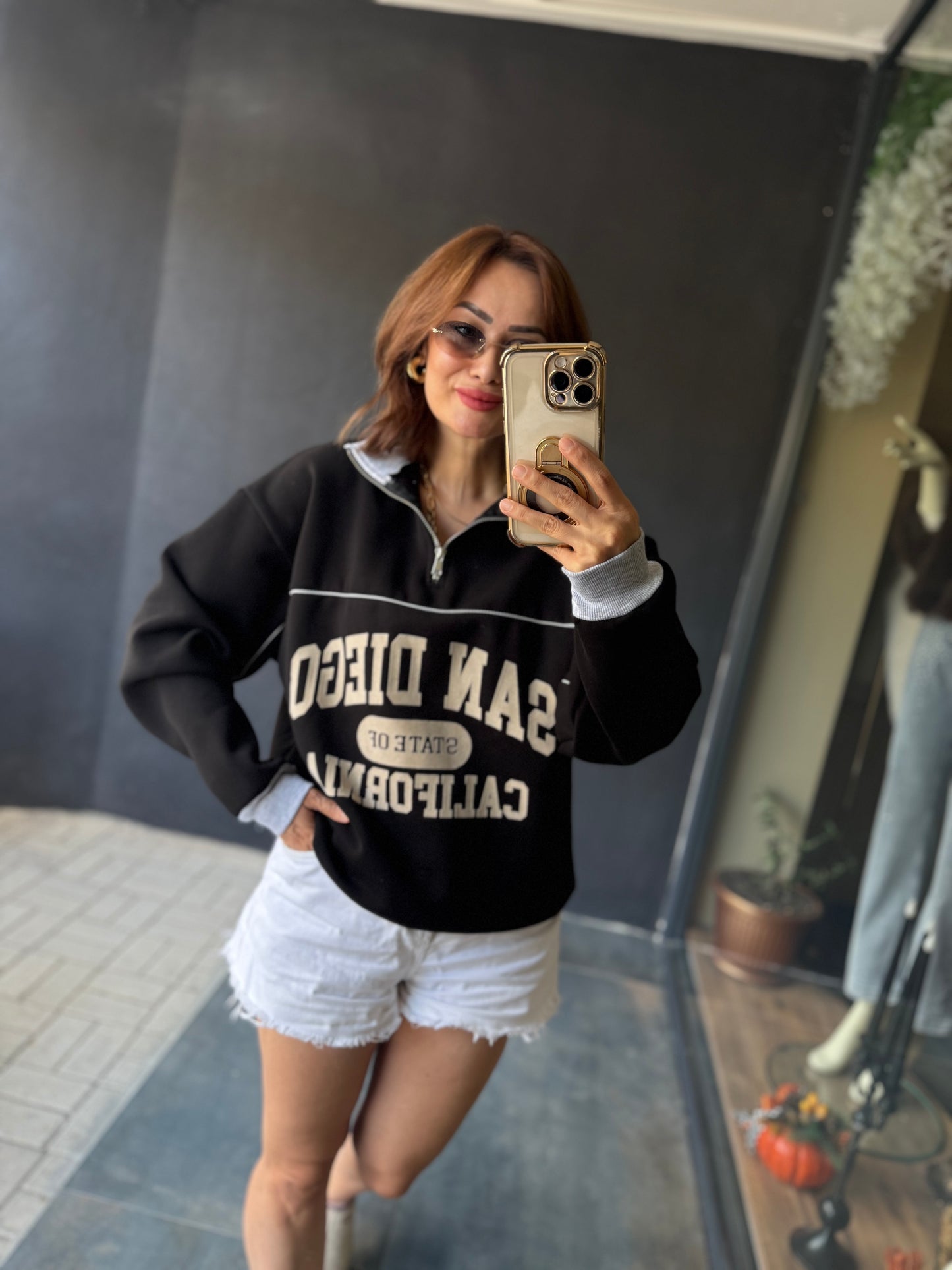 Muvy San Diego Siyah Sweatshirt