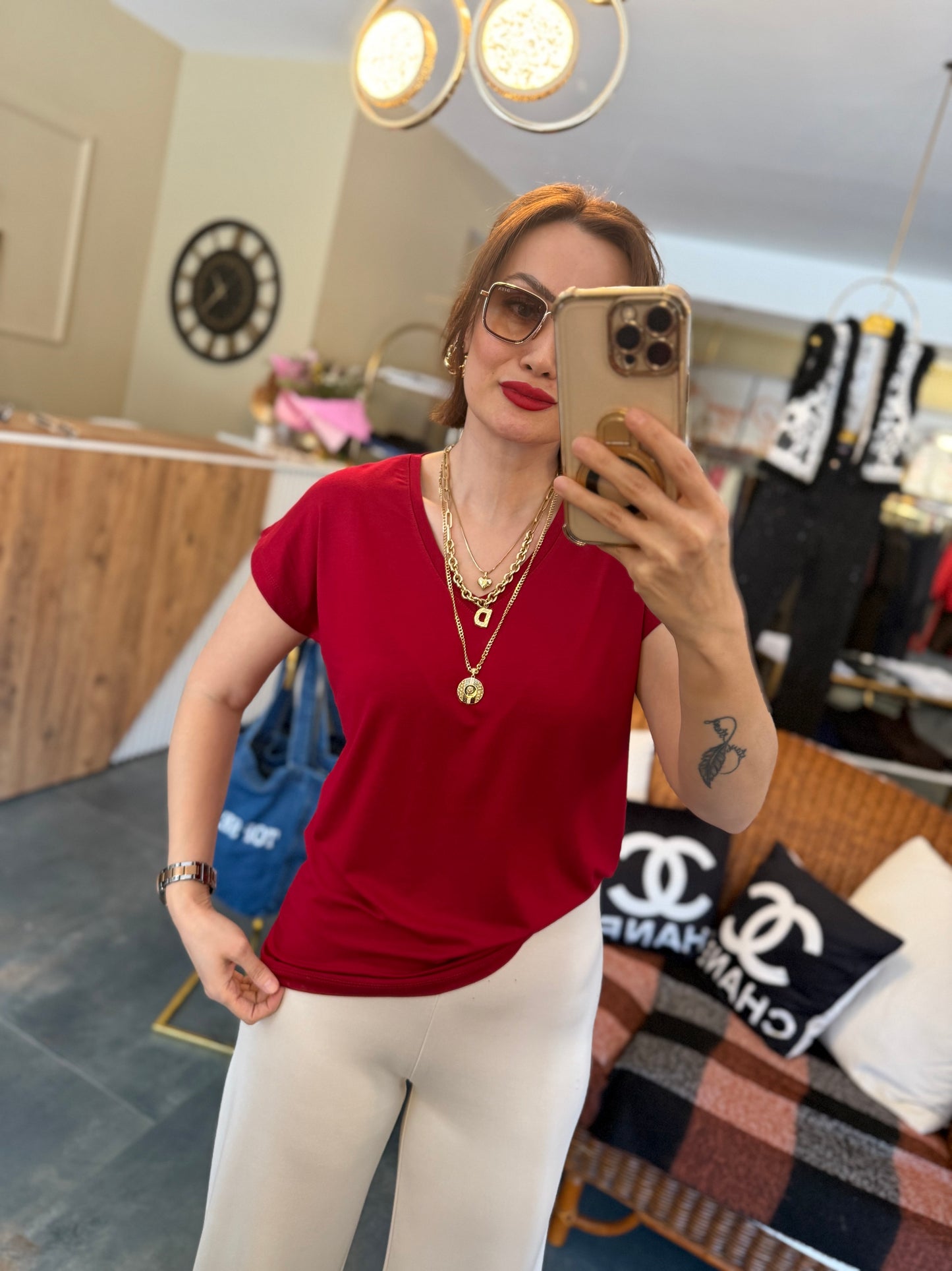 The Secret Kırmızı Basic T-Shirt