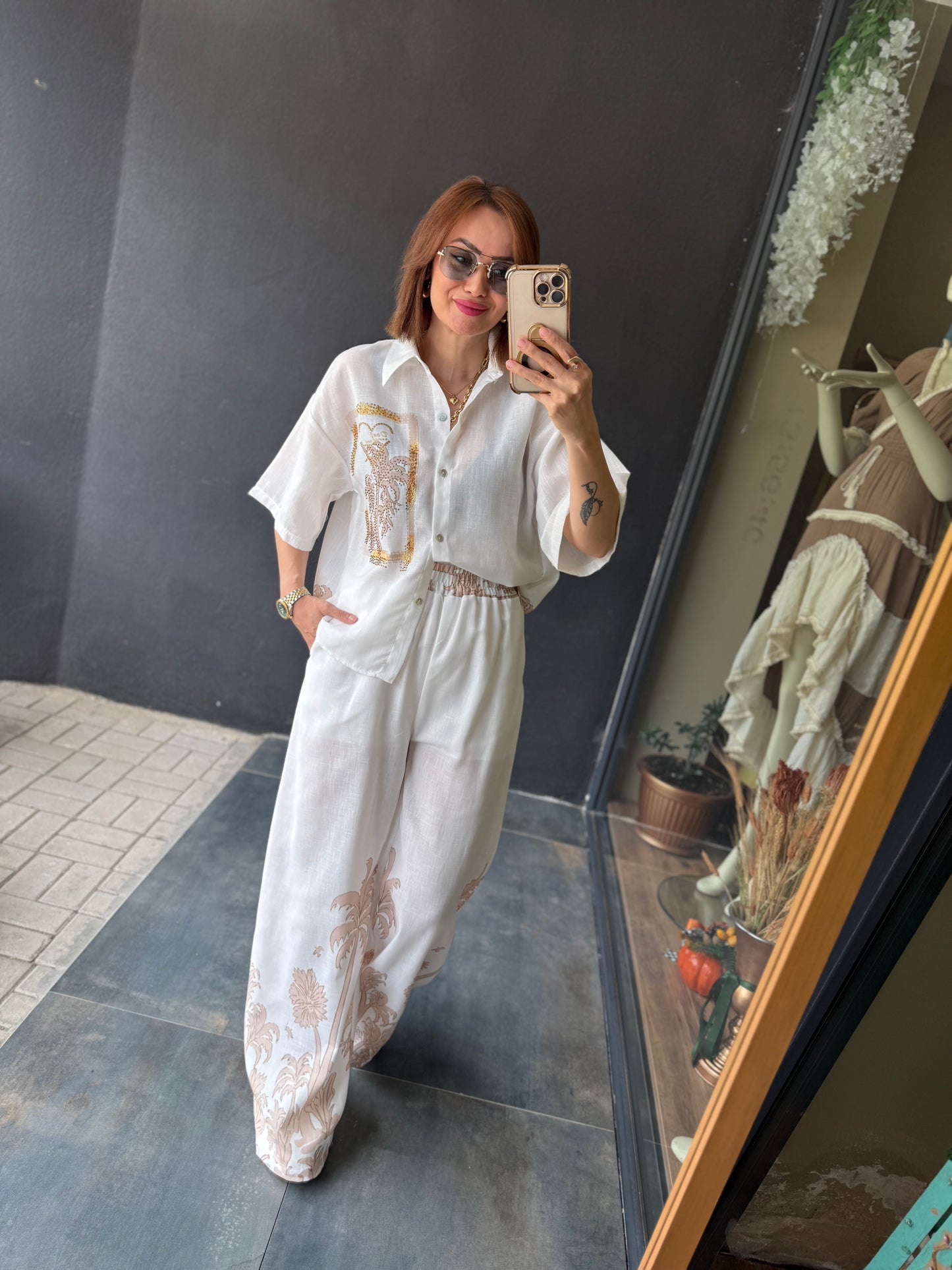 Fredo Bej Palmiye Keten Takım