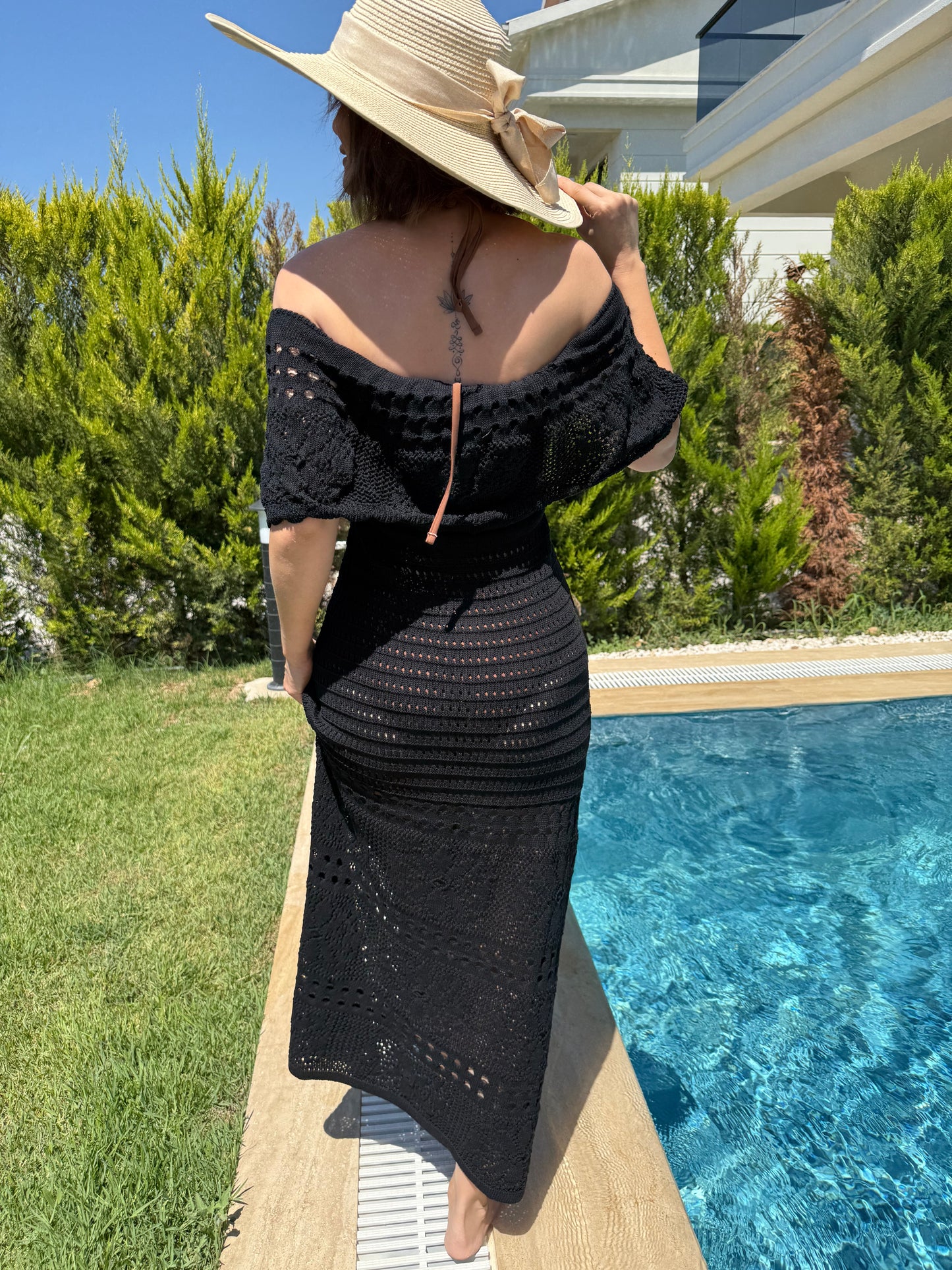 Kenza Siyah Elit Elbise
