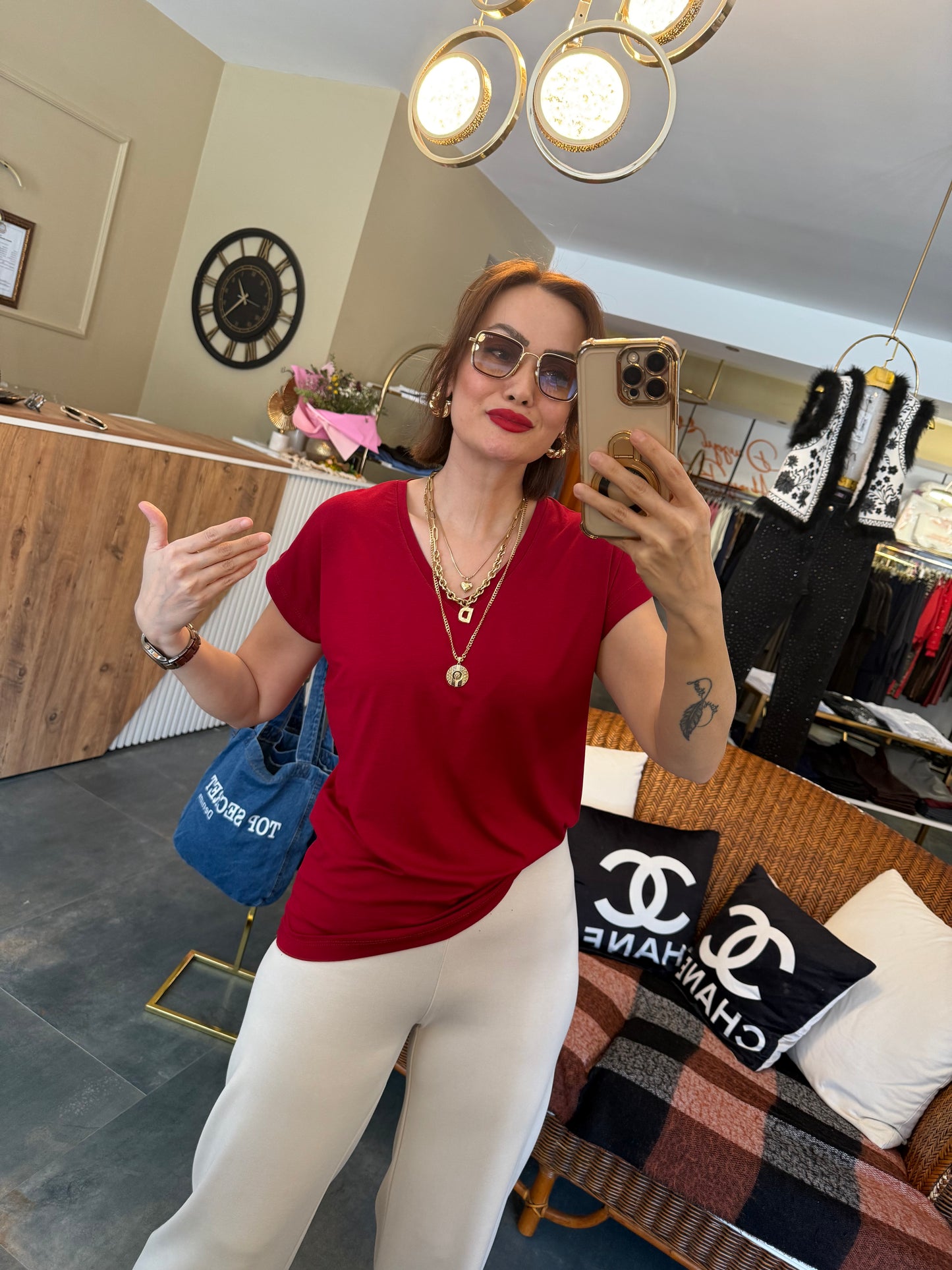 The Secret Kırmızı Basic T-Shirt