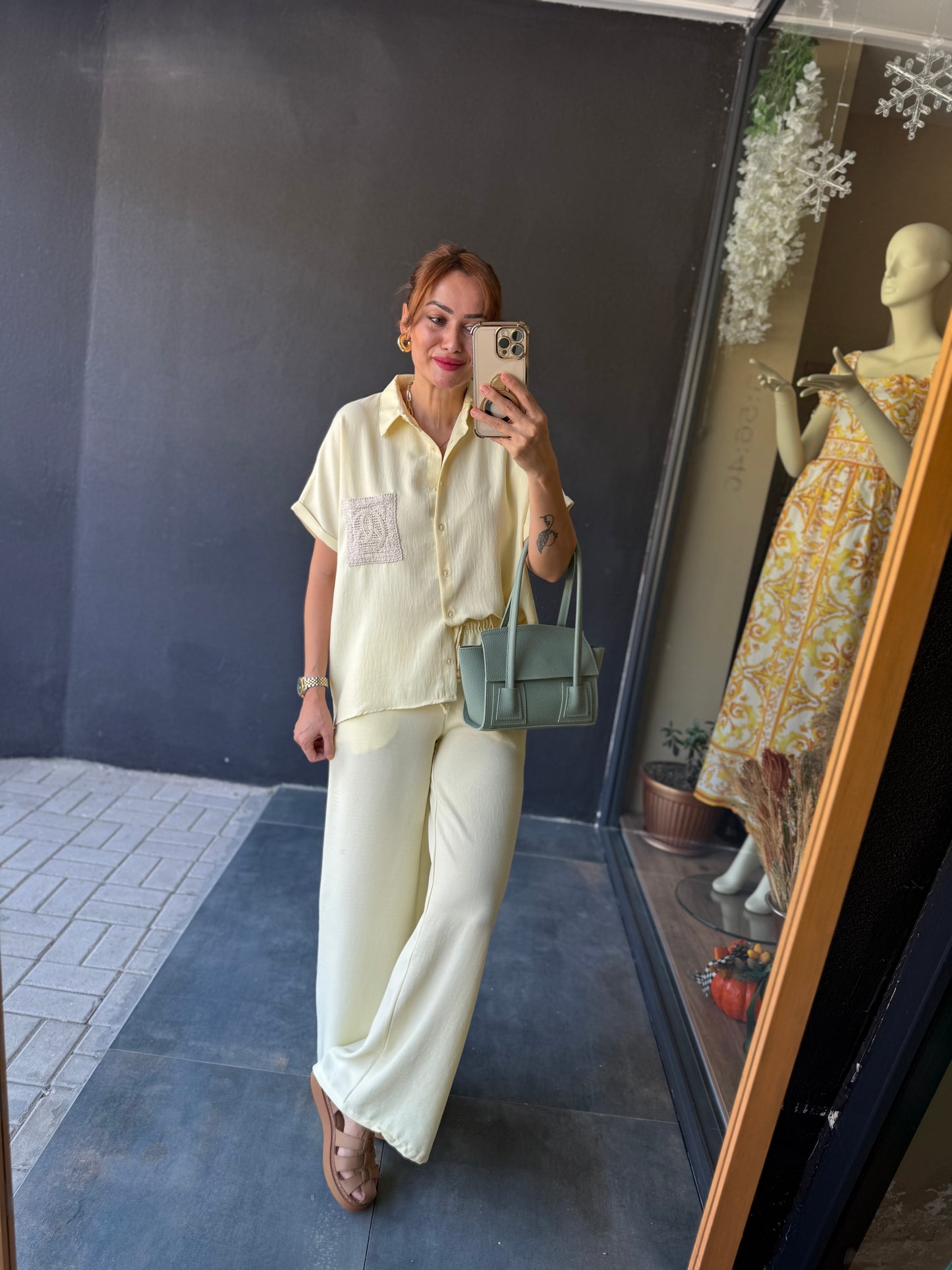 Kamila Sarı Keten Takım