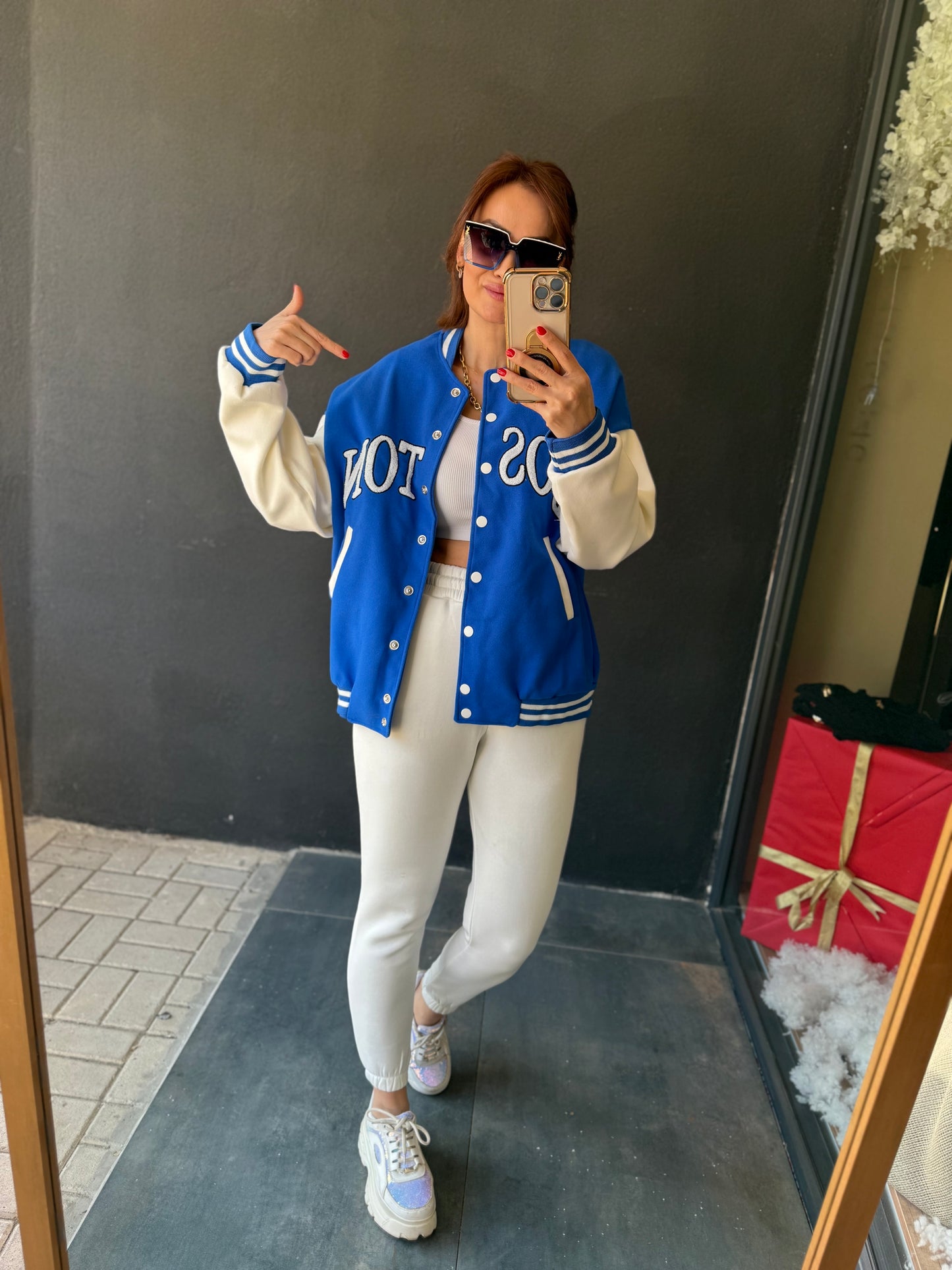 Pink Poem Saks College Ceketli Takım