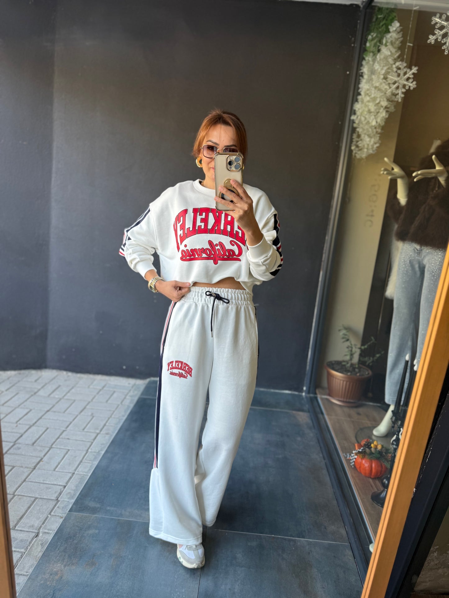 Minty Beyaz Palazzo Eşofman Takımı