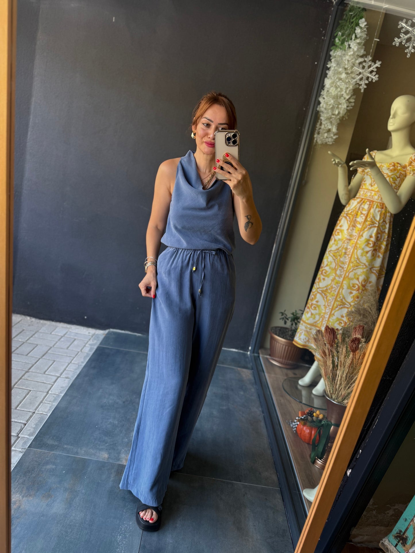 Agatha Mavi Tensel Takım