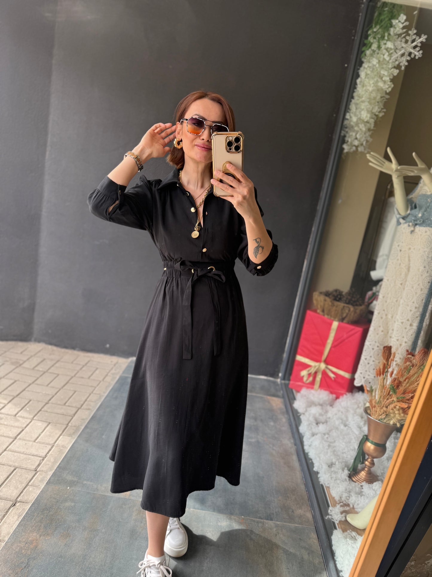 Jelly Siyah Maroken Elbise