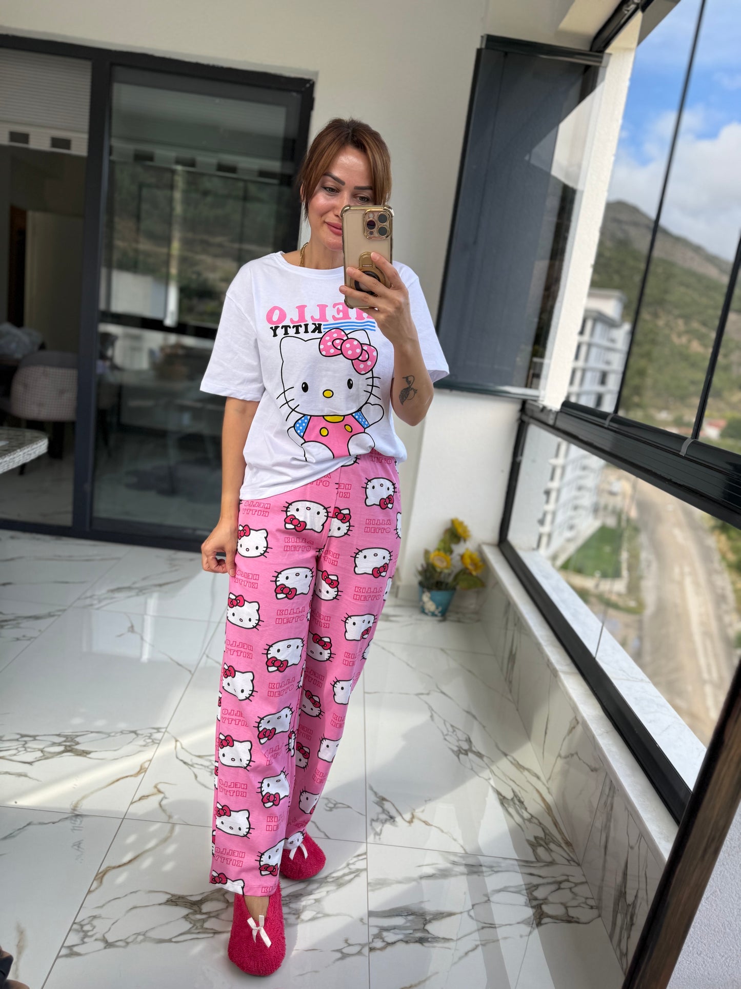 Hanteks Kısa Kol Pijama Takımı 1