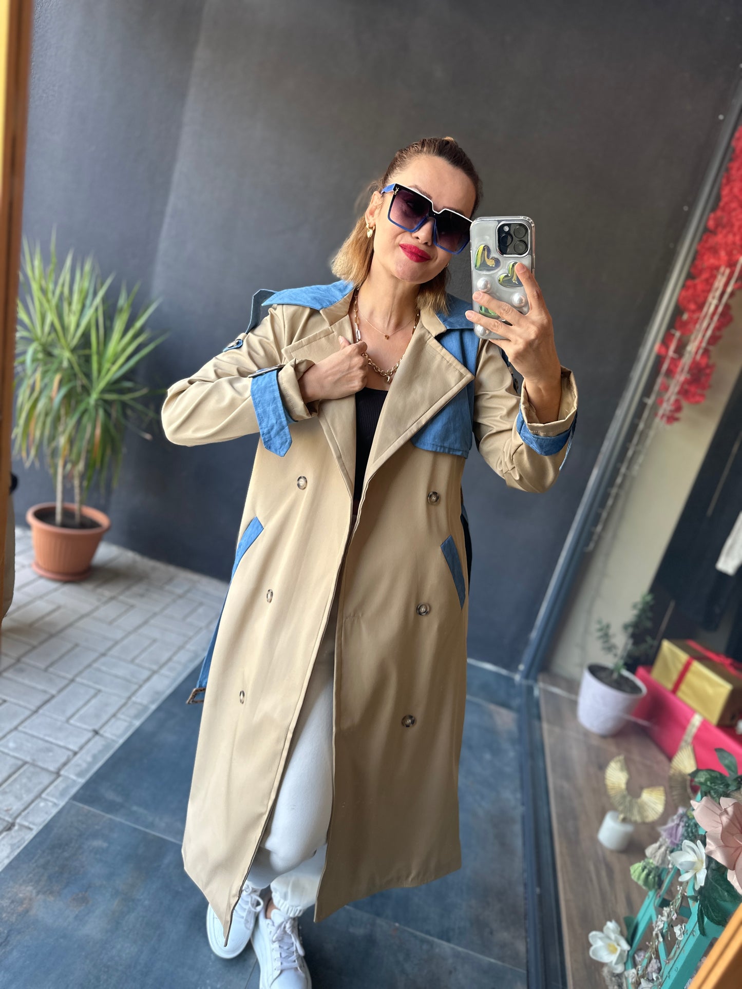 Asprn Camel Kot Det.Trenchcoat
