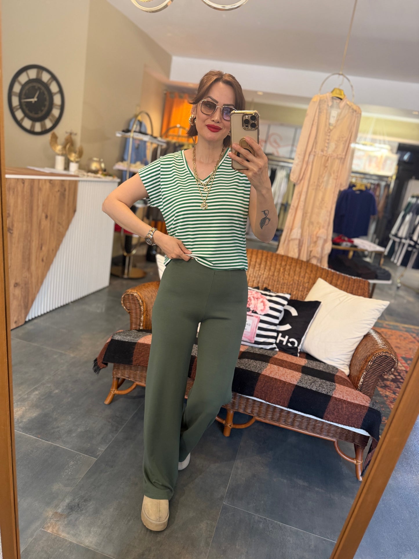 The Secret Yeşil Modal Pantolon